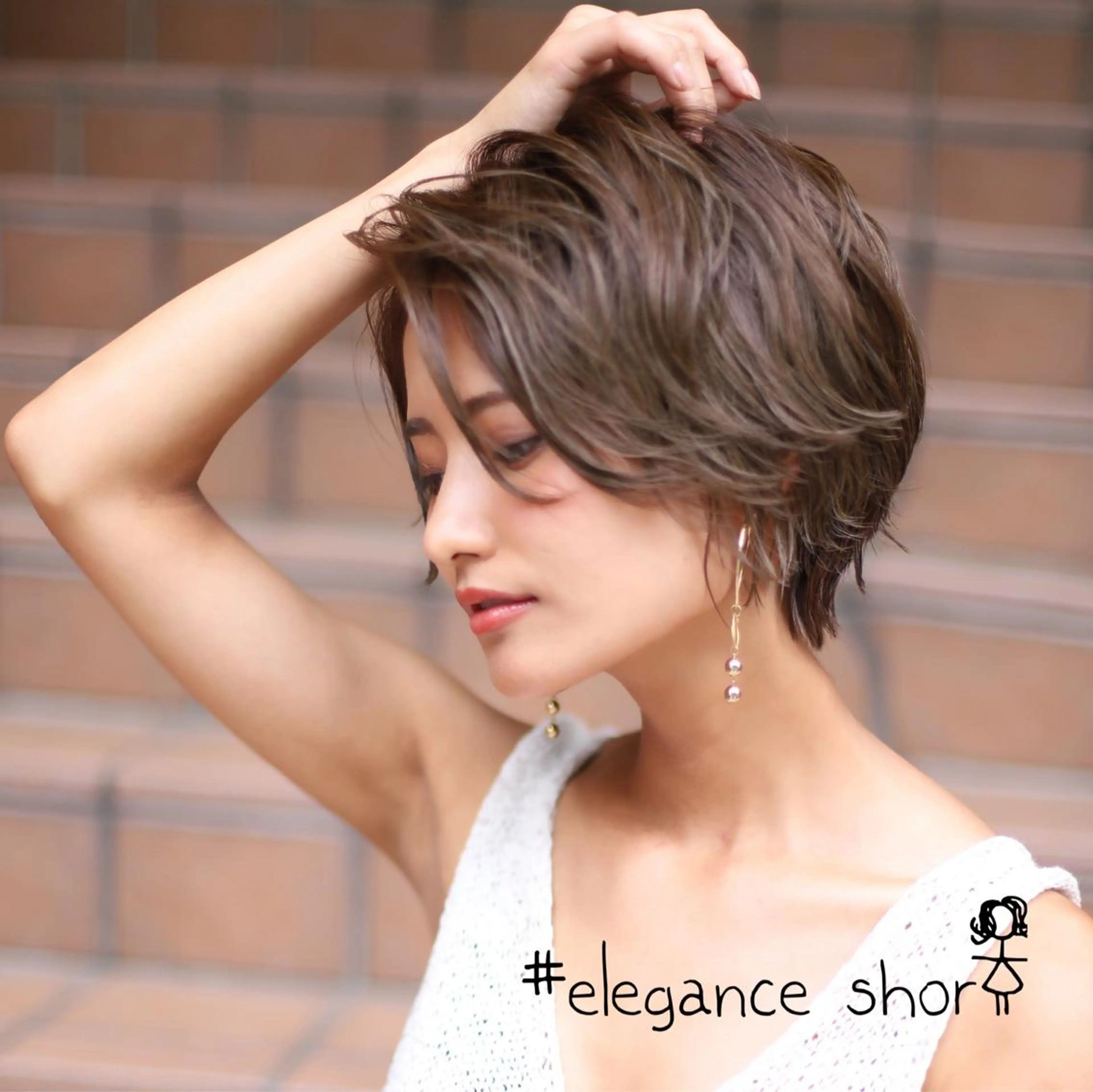 ショート ショートボブ ハンサムショート ボブ くせ毛 顔周りカット カット ヘアカラー トリートメント 韓国レイヤー×透明感 髪質改善　武田涼のヘアスタイル