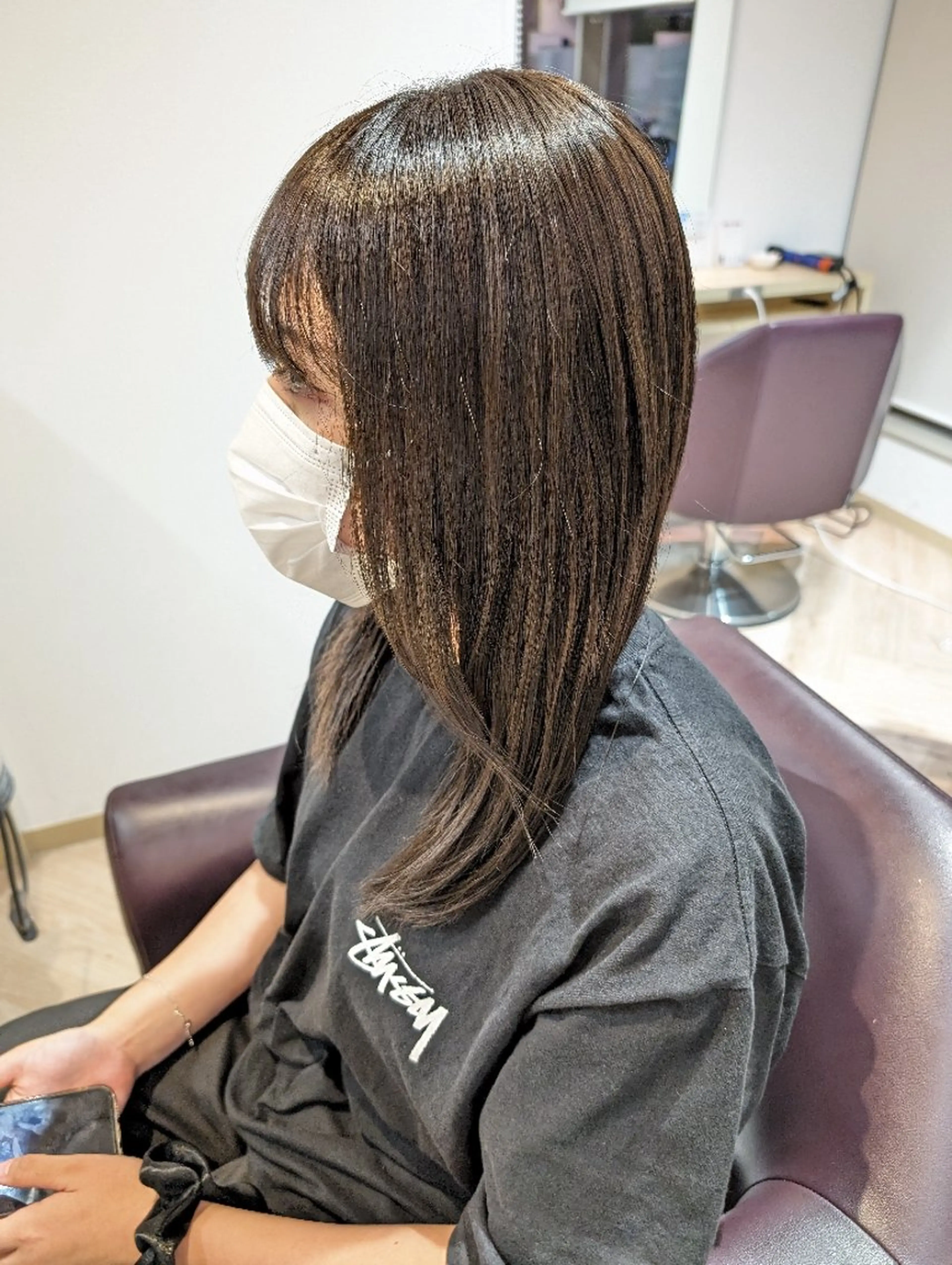 ロング ヘアカラー ツヤ髪🎀暖色カラー さとあみのヘアスタイル