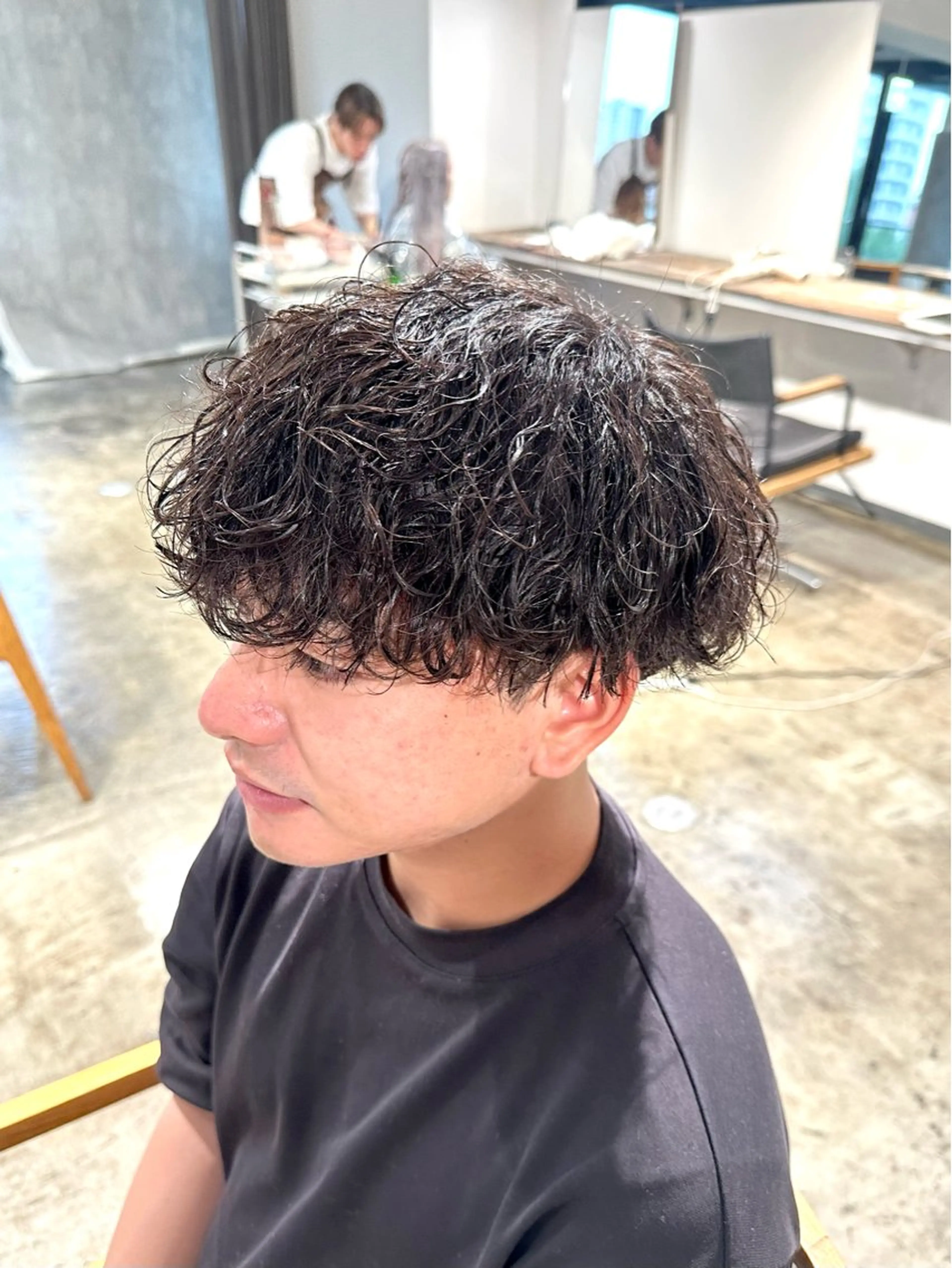 パーマ メンズ メンズパーマ 波巻きパーマ カット パーマ トリートメント 骨格補正施術/メンズ 専門美容師/YUYAのヘアスタイル