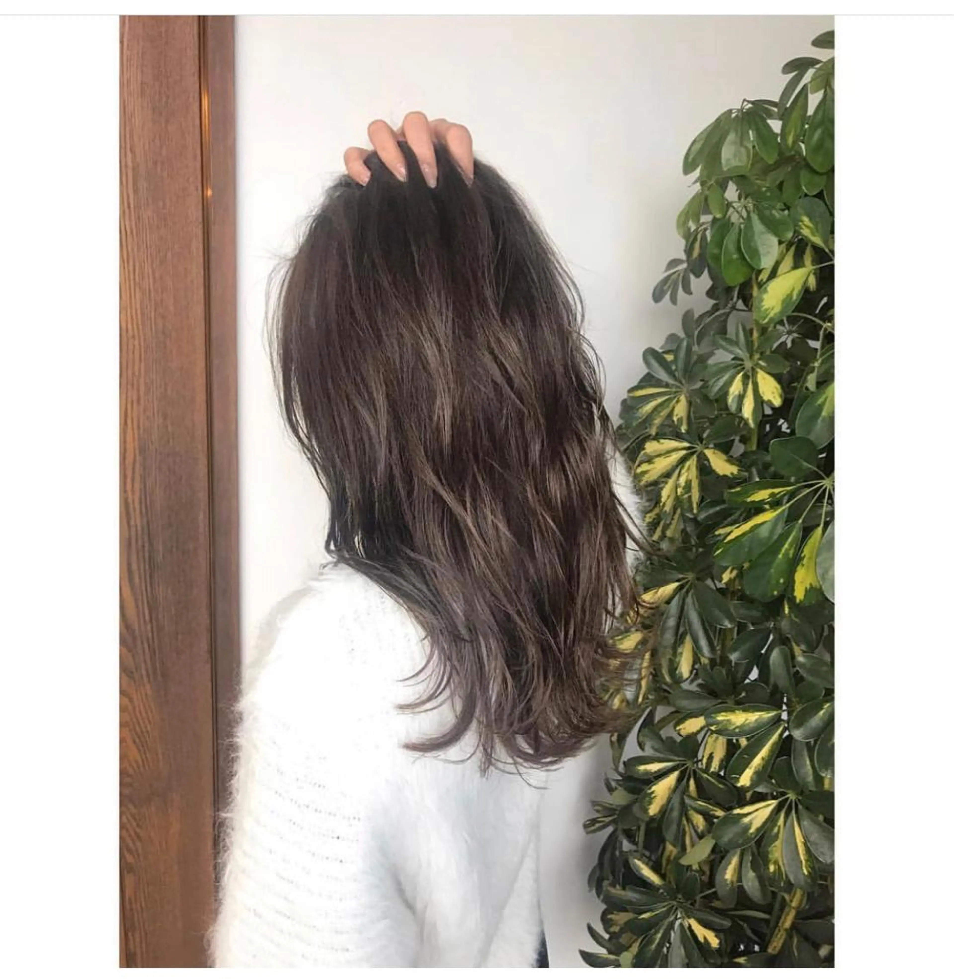 ロング カラー アッシュ ヘアカラー 船津 佳奈美のヘアスタイル