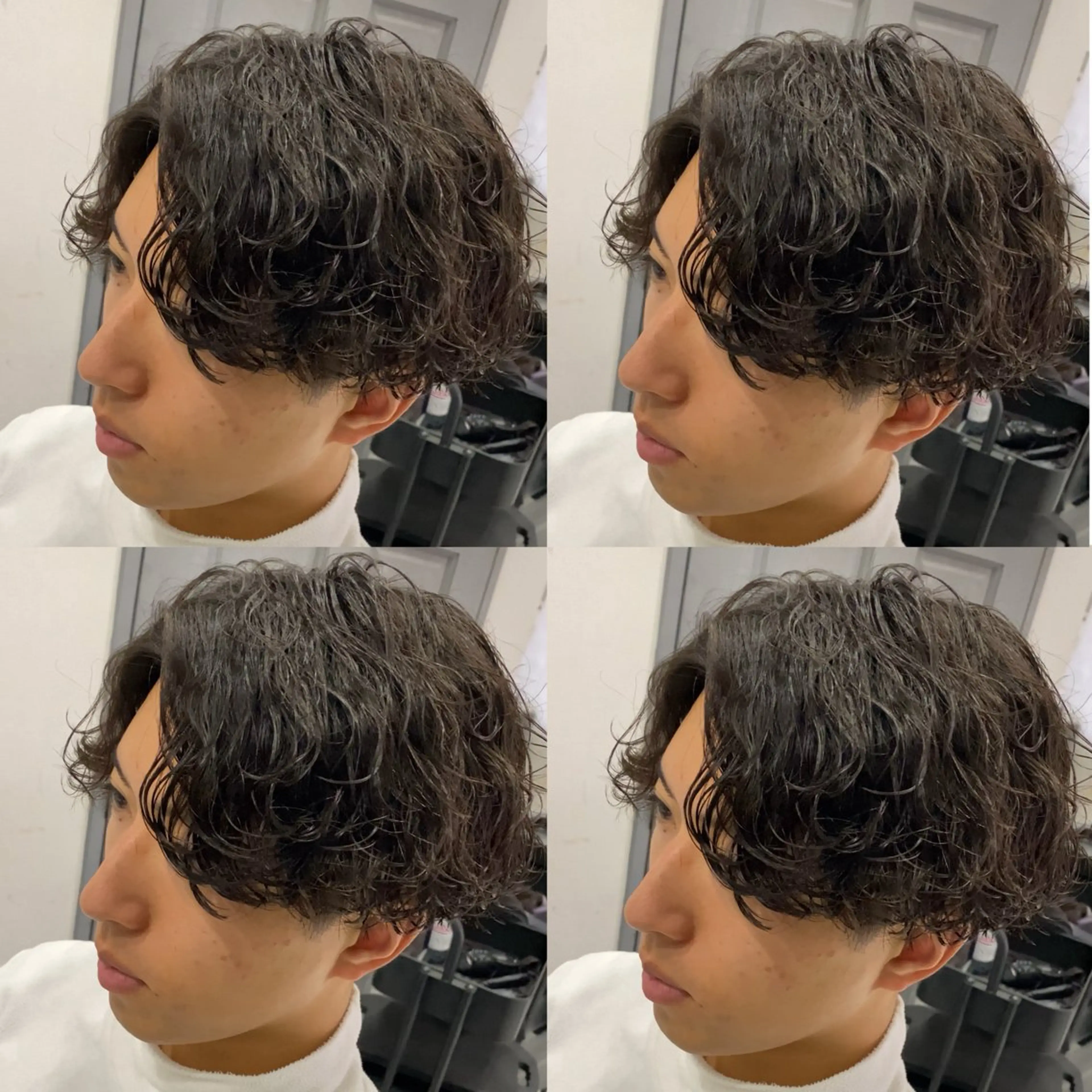 ミディアム パーマ メンズ カット パーマ 🟣メンズパーマ 川端 永遠🟣のヘアスタイル