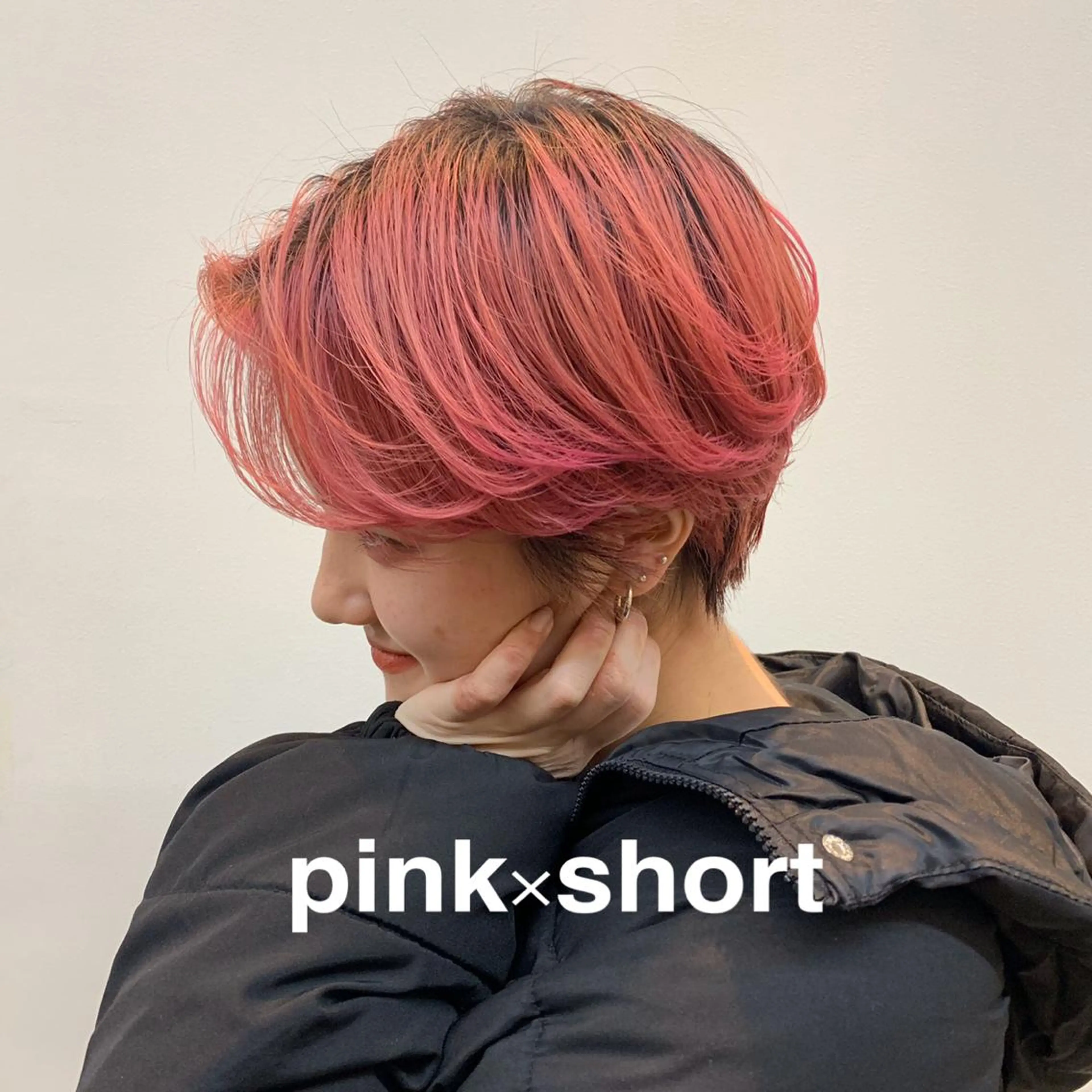 ショート カラー ハンサムショート ピンクカラー ショートヘア PAIR DAISUKEのヘアスタイル