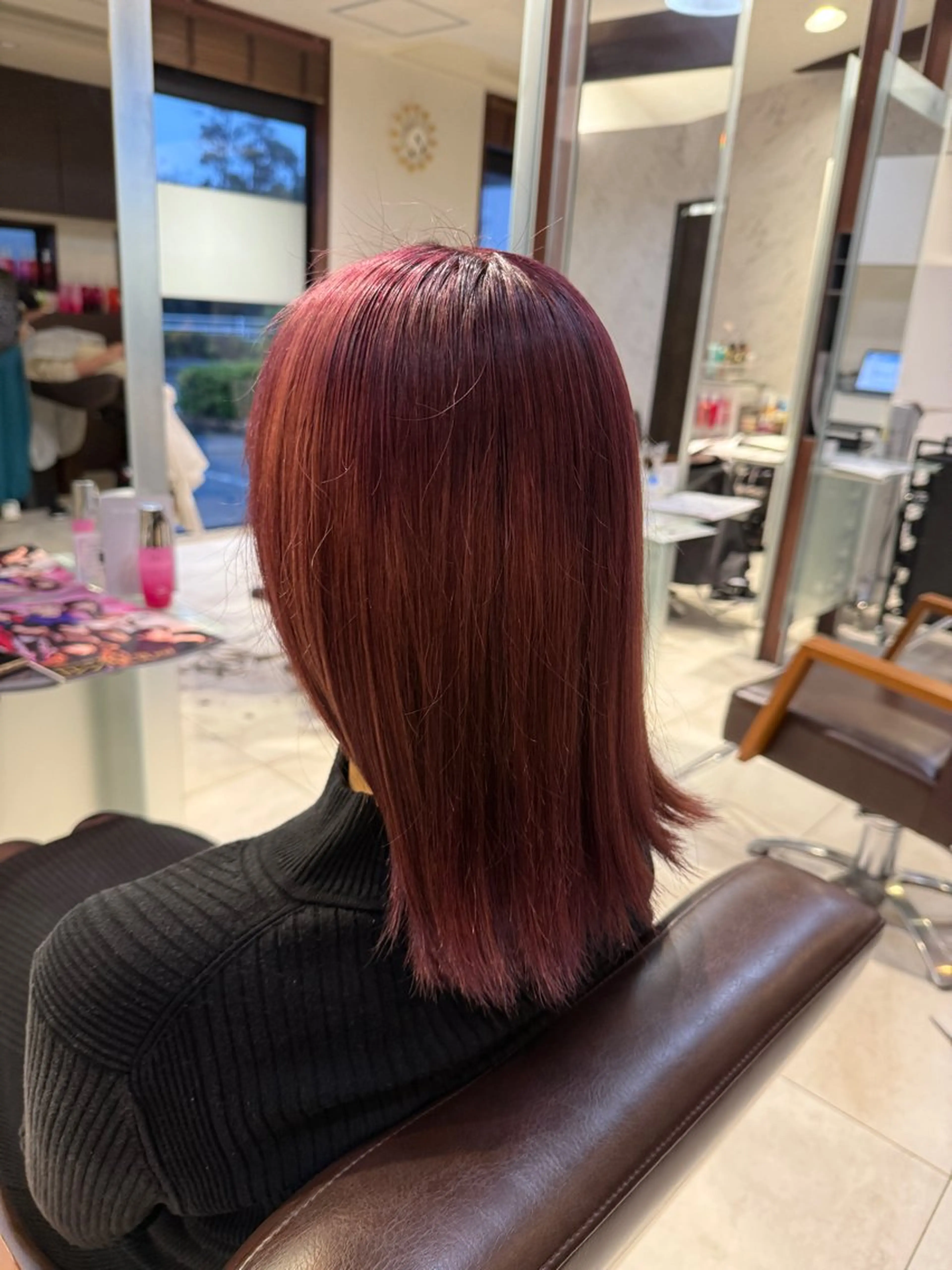 セミロング 🎀ིྀ暖色カラー/ 髪質改善/みどりのヘアスタイル