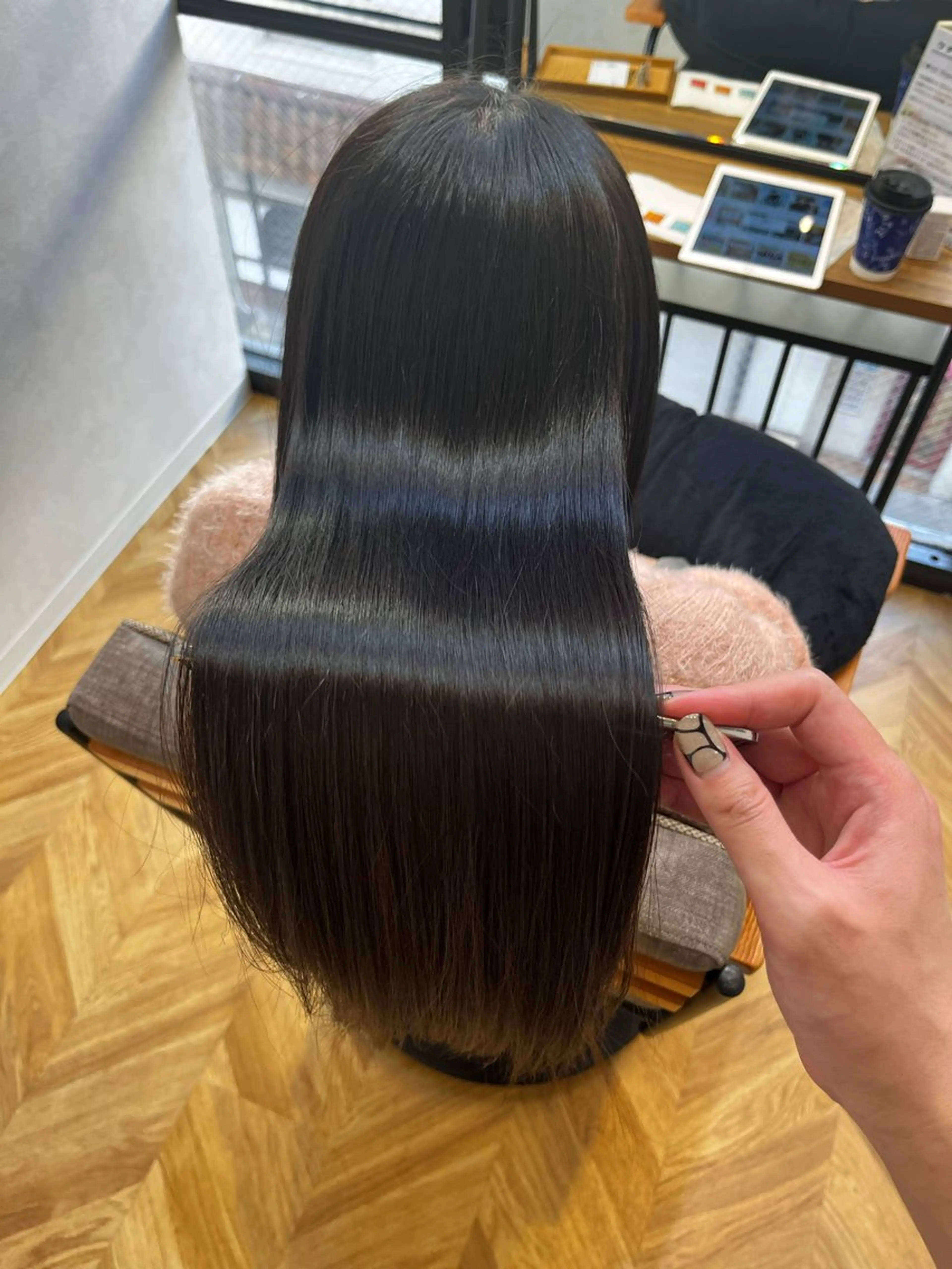 ロング パーマ カット 縮毛矯正 💜N°大分 三浦　髪質改善💜のヘアスタイル