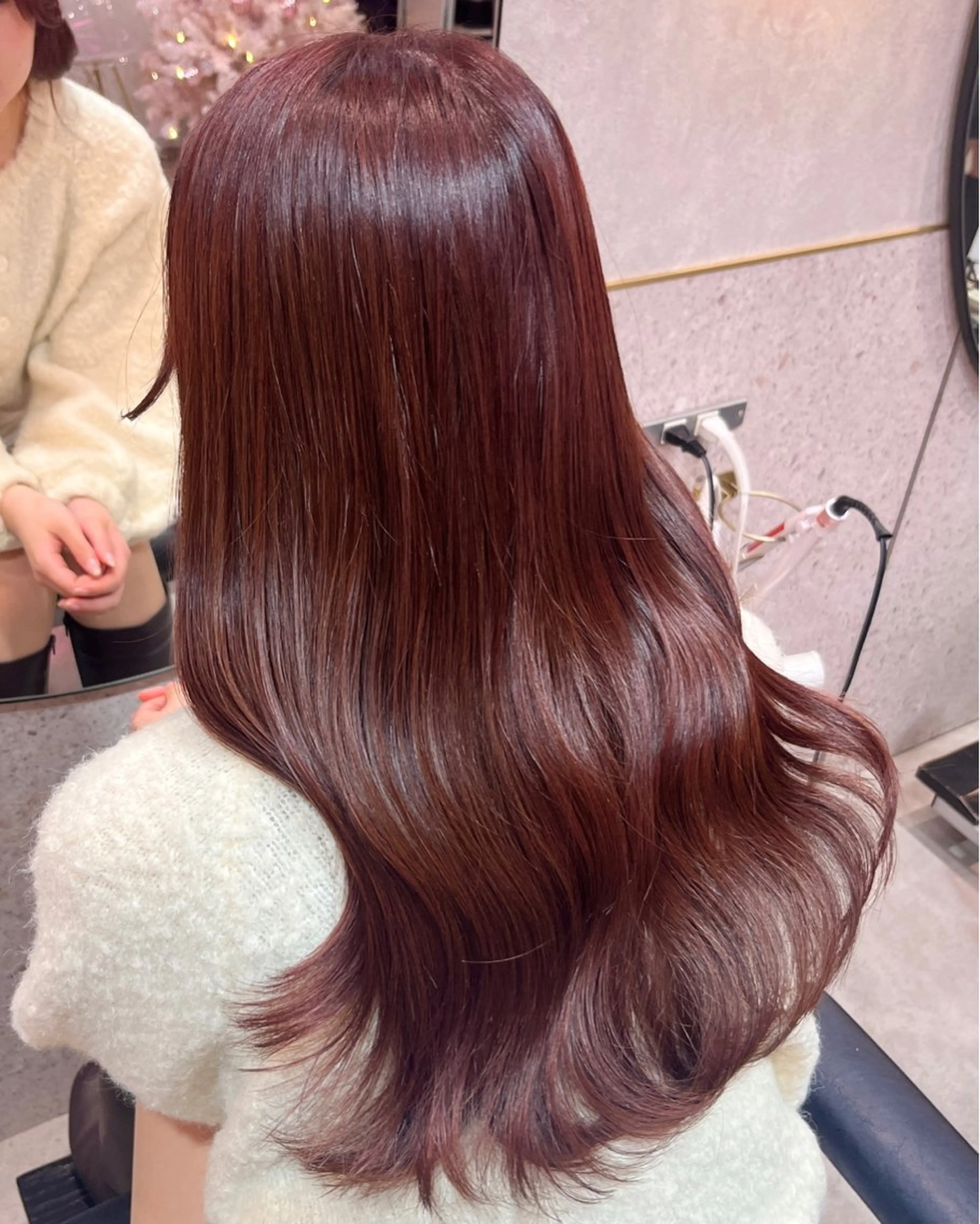セミロング カット ヘアカラー トリートメント 暖色カラー/新宿/韓 国風レイヤー鮫島志穂のヘアスタイル
