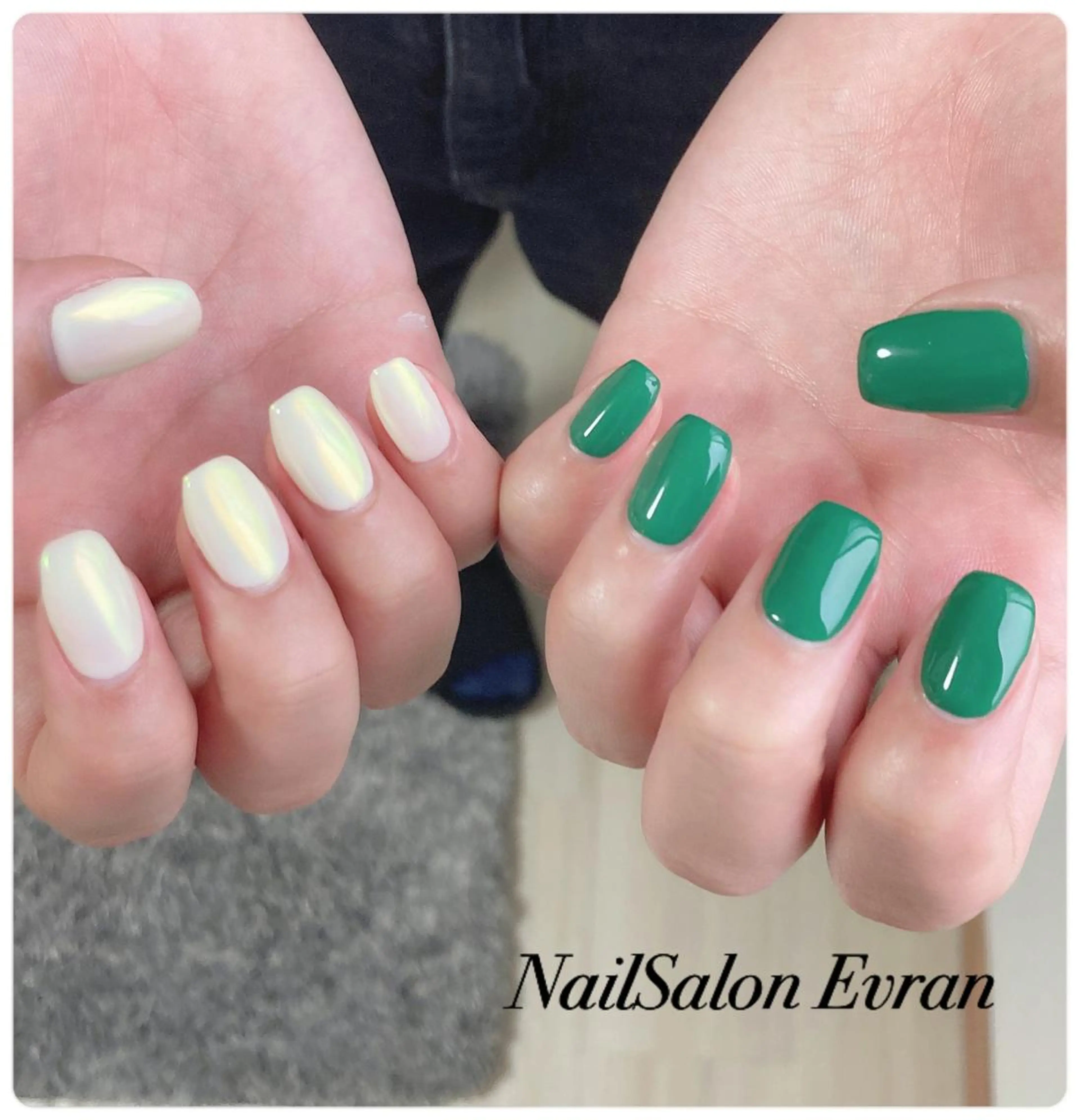 ネイル アートネイル オーロラネイル フレンチネイル マグネットネイル ミラーネイル ハンドネイル Nail salon Evranのネイルデザイン