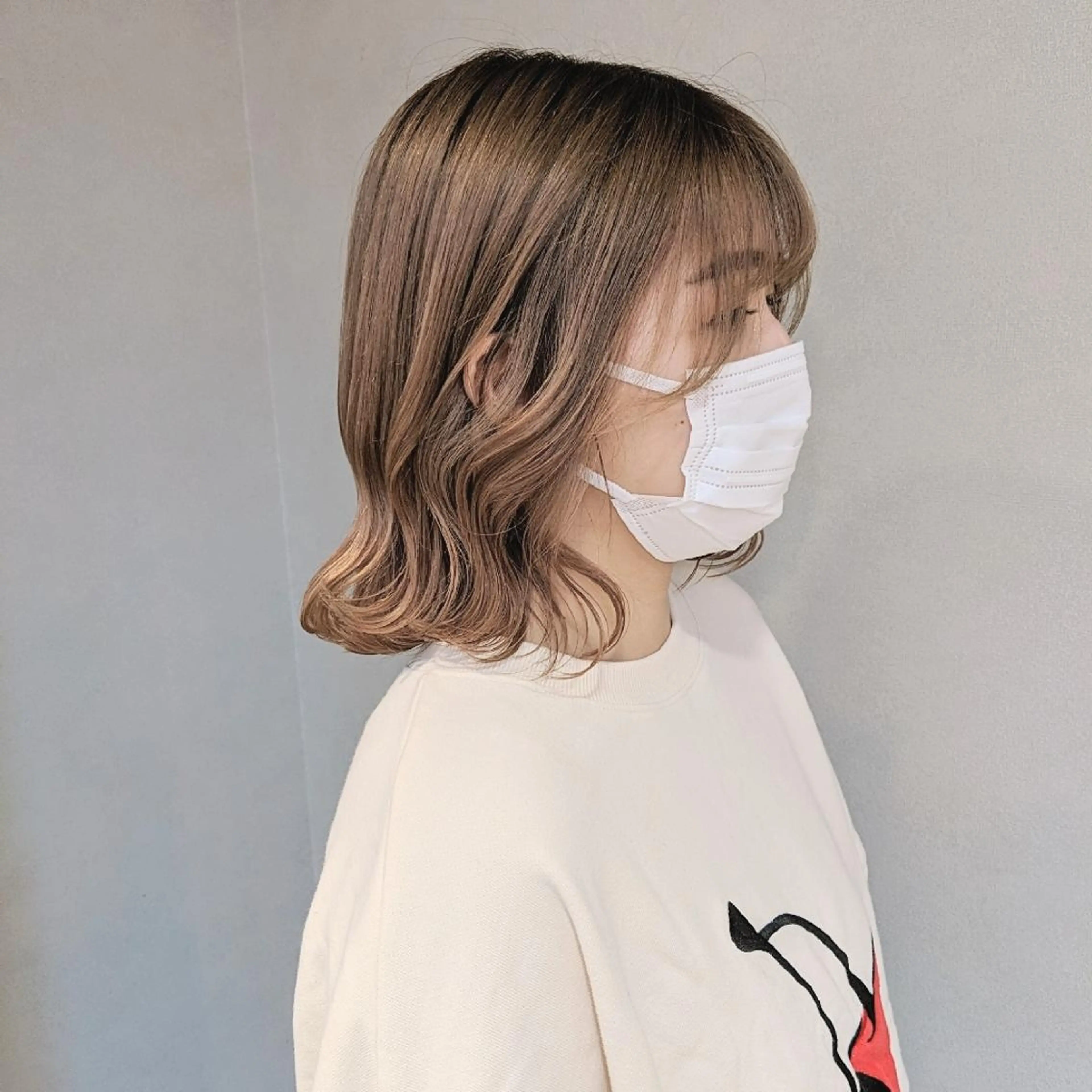 ミディアム カラー ヘアアレンジ 韓国風ヘア PRIVATE SALON EYES所属・EYES リアのマツエク・マツパデザイン