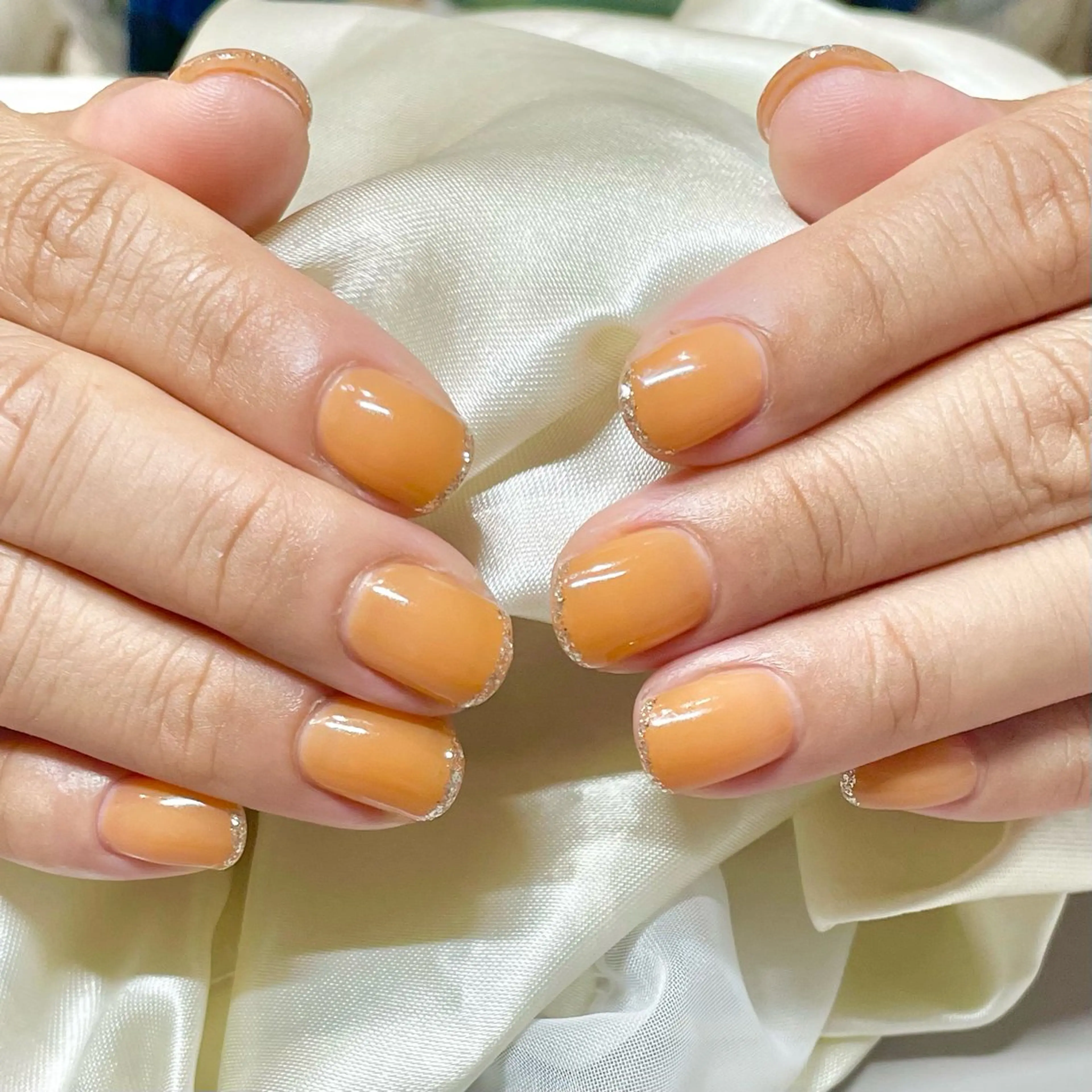 ネイル フレンチネイル ラメ(グリッター) Nail Salon Y.のネイルデザイン