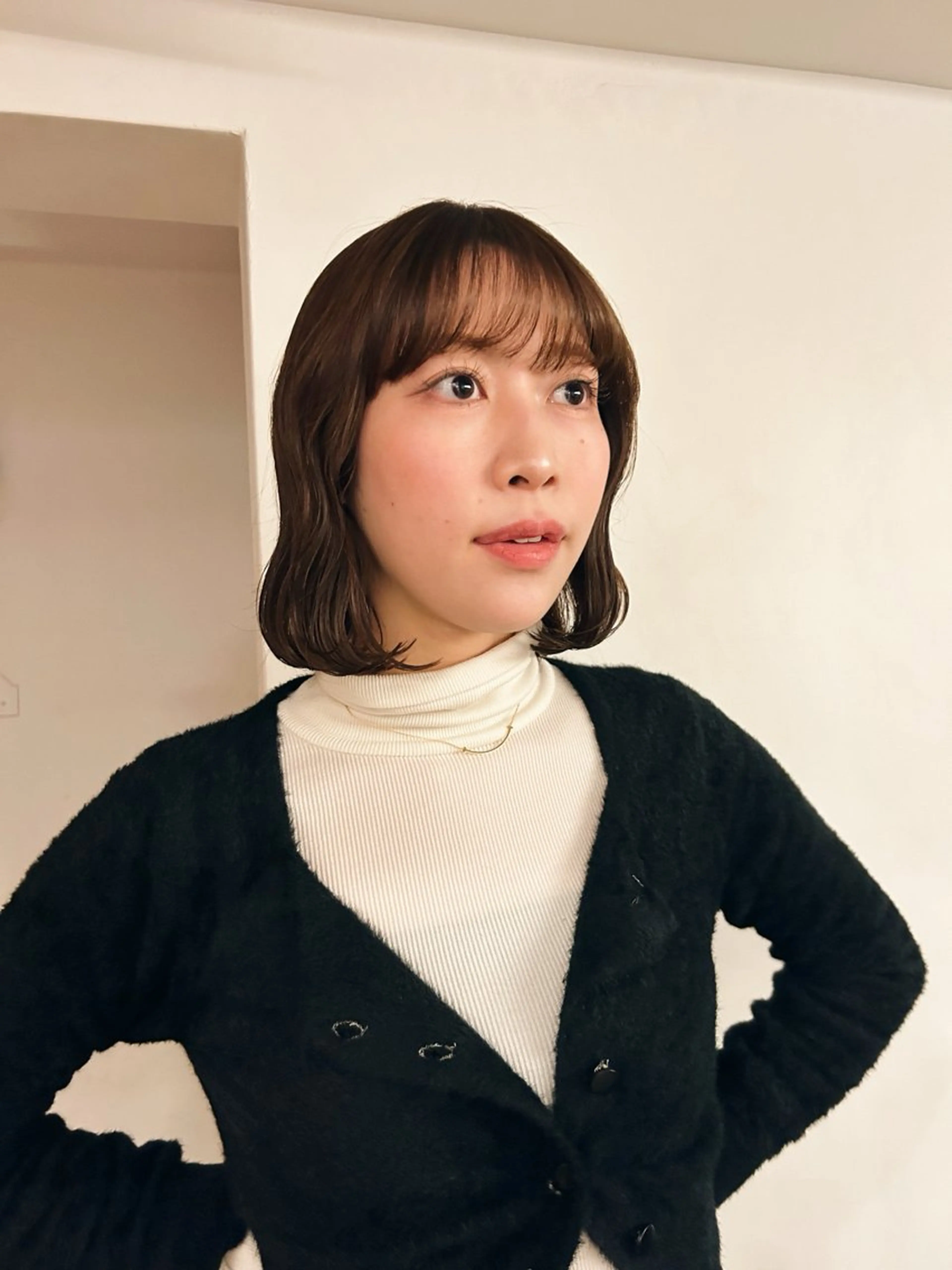 ミディアム カット ヘアカラー トリートメント 似合わせパーマ 🌼カンナのヘアスタイル