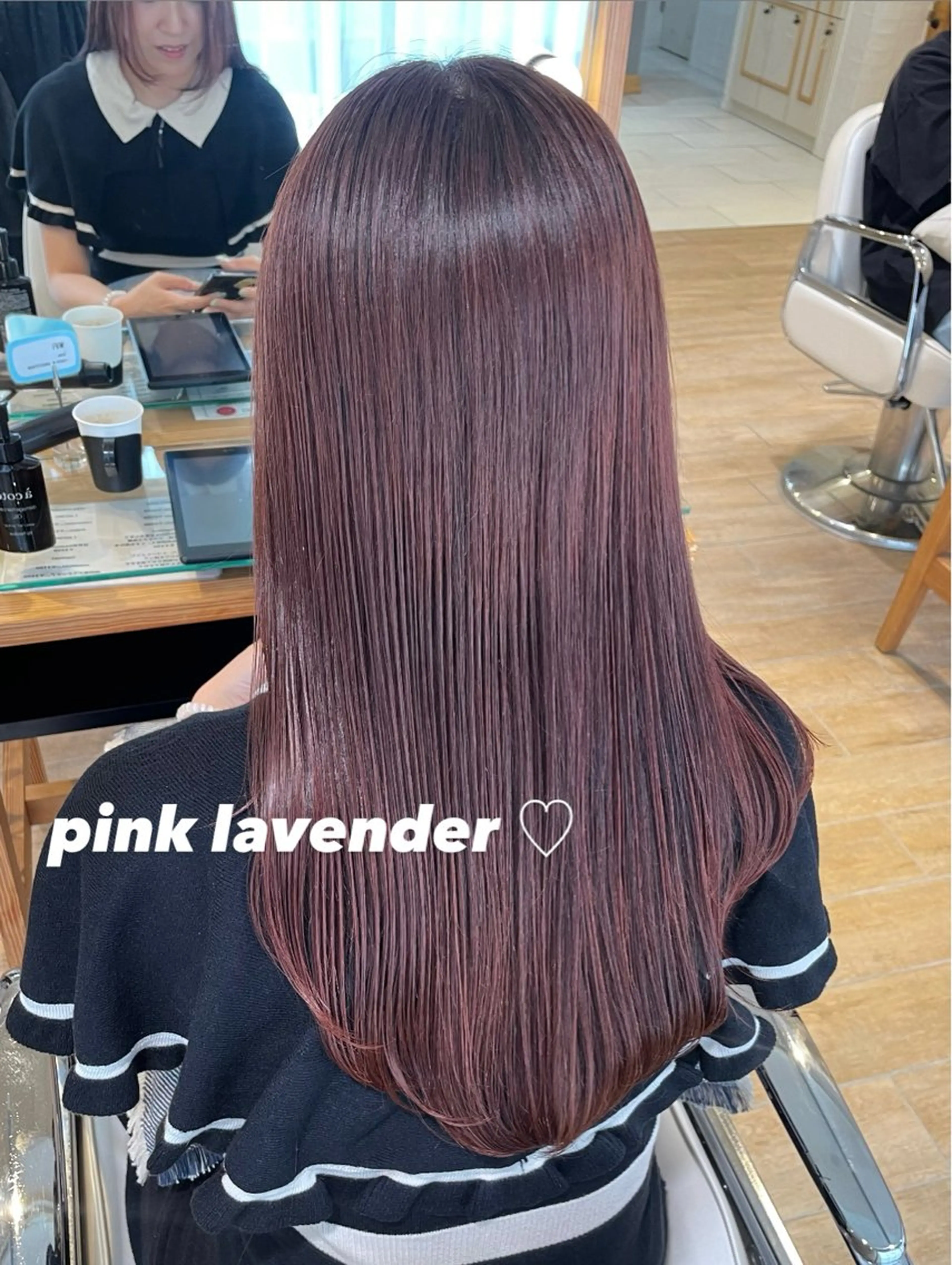 セミロング カラー ヘアアレンジ カット ヘアカラー トリートメント ハイトーンピンク🍑 ブリーチ🍑RINAのヘアスタイル