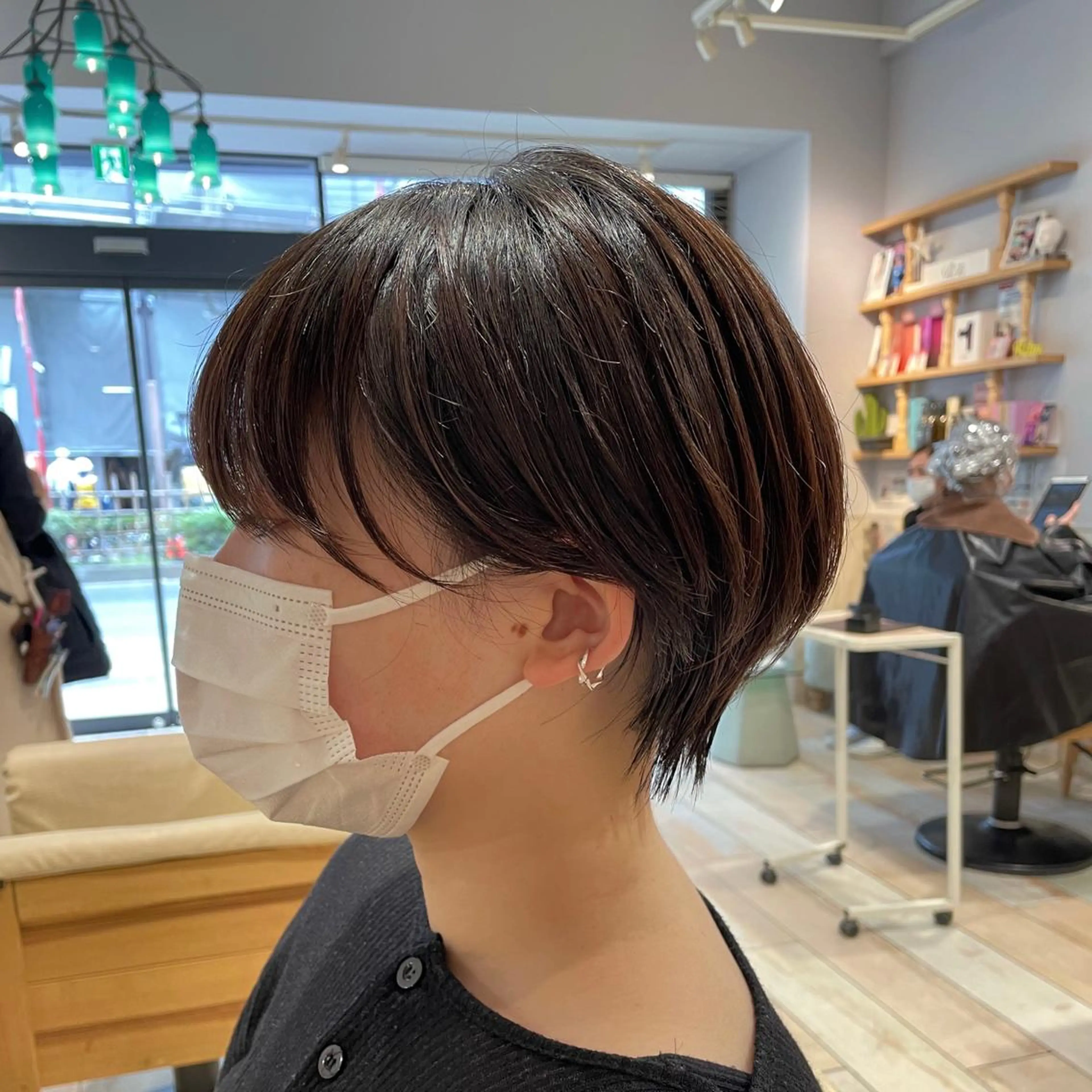 ショート カラー カット パーマ すげ さやかのヘアスタイル