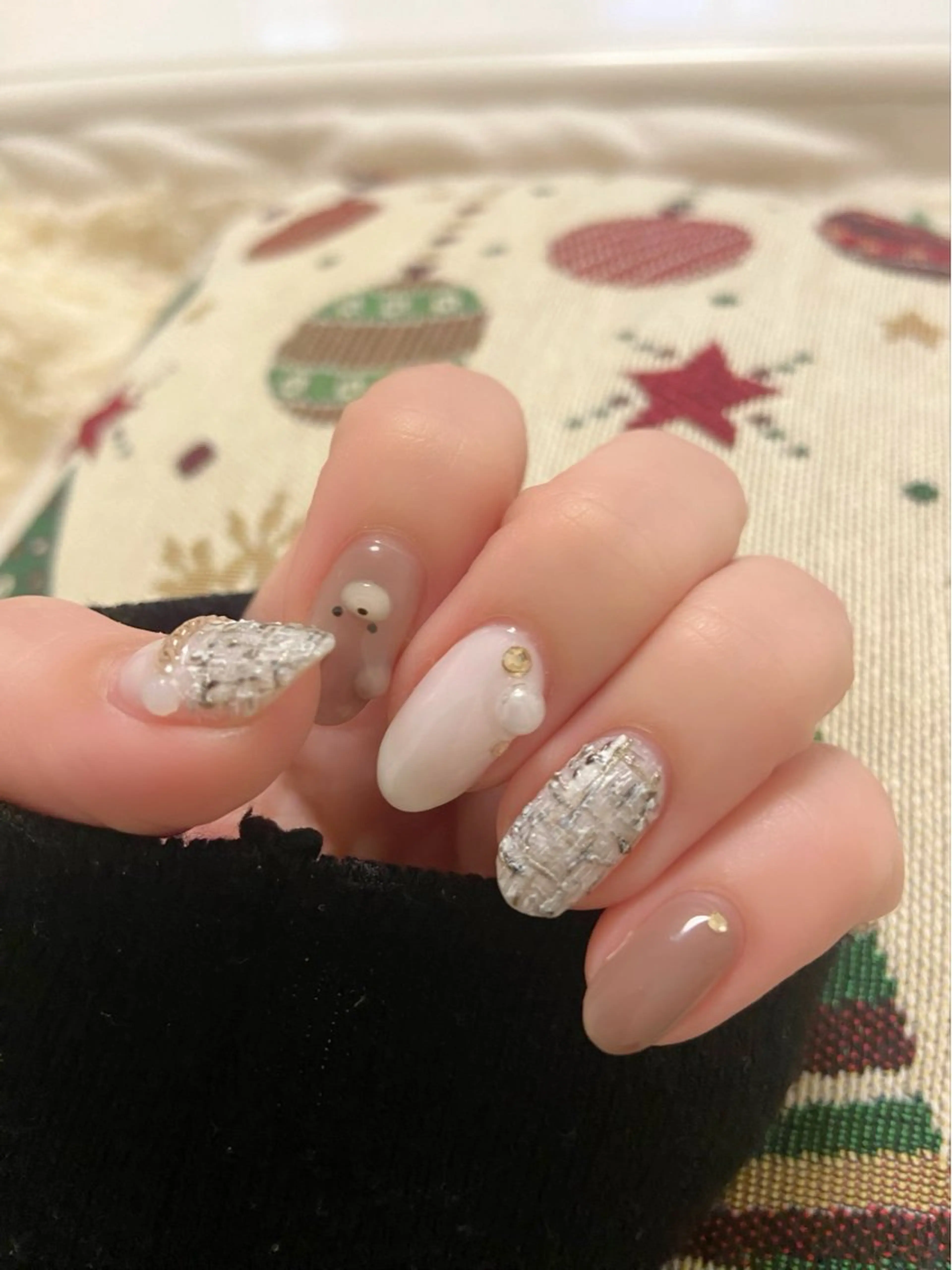ネイル ツイードネイル ハンドネイル ﾈｲﾙｻﾛﾝ Bellefleurのネイルデザイン