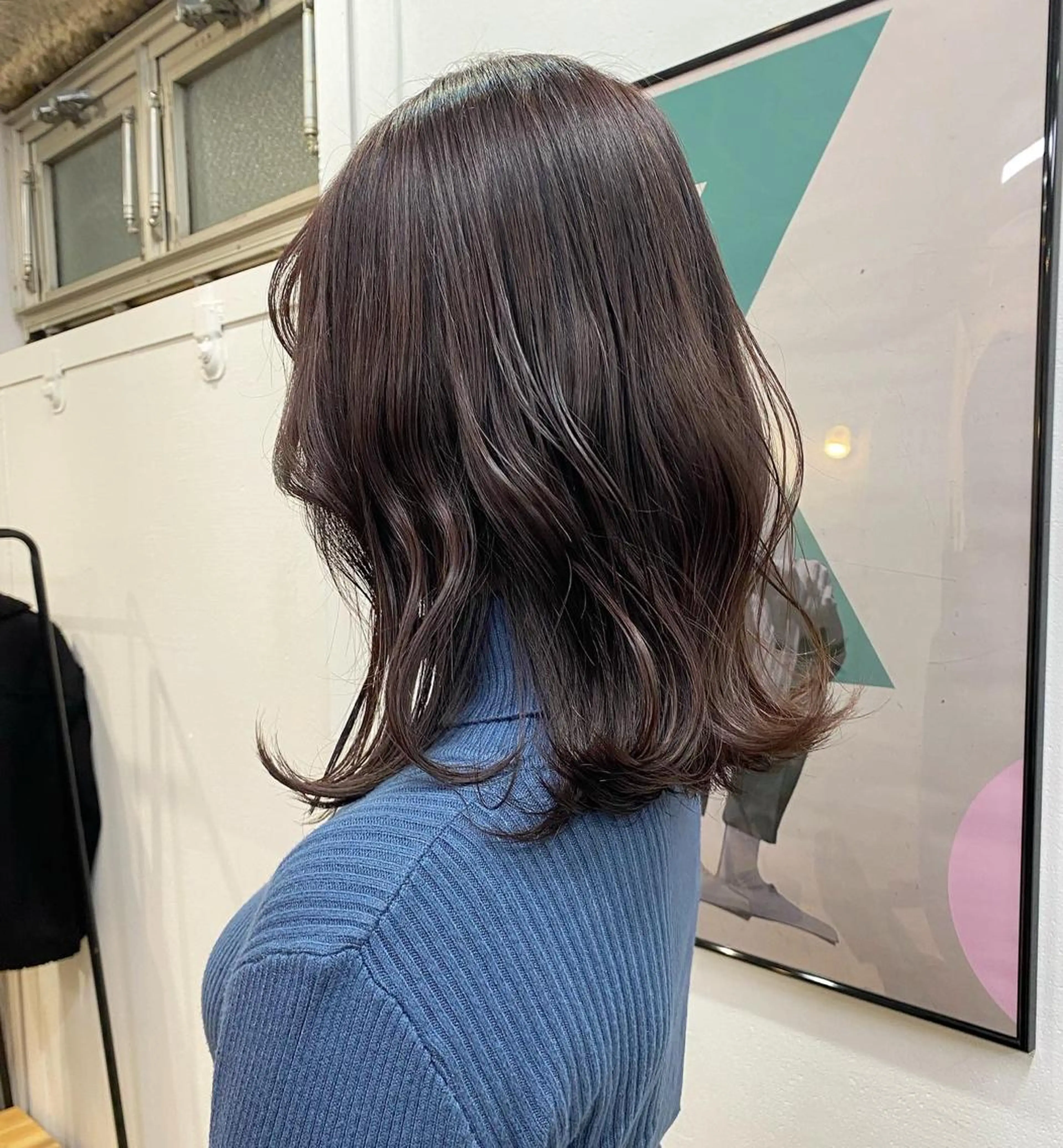 ミディアム カラー アッシュ 透明感カラー ラベンダーカラー ヘアカラー 暖色カラー/天神/ ヘイマサクラのヘアスタイル