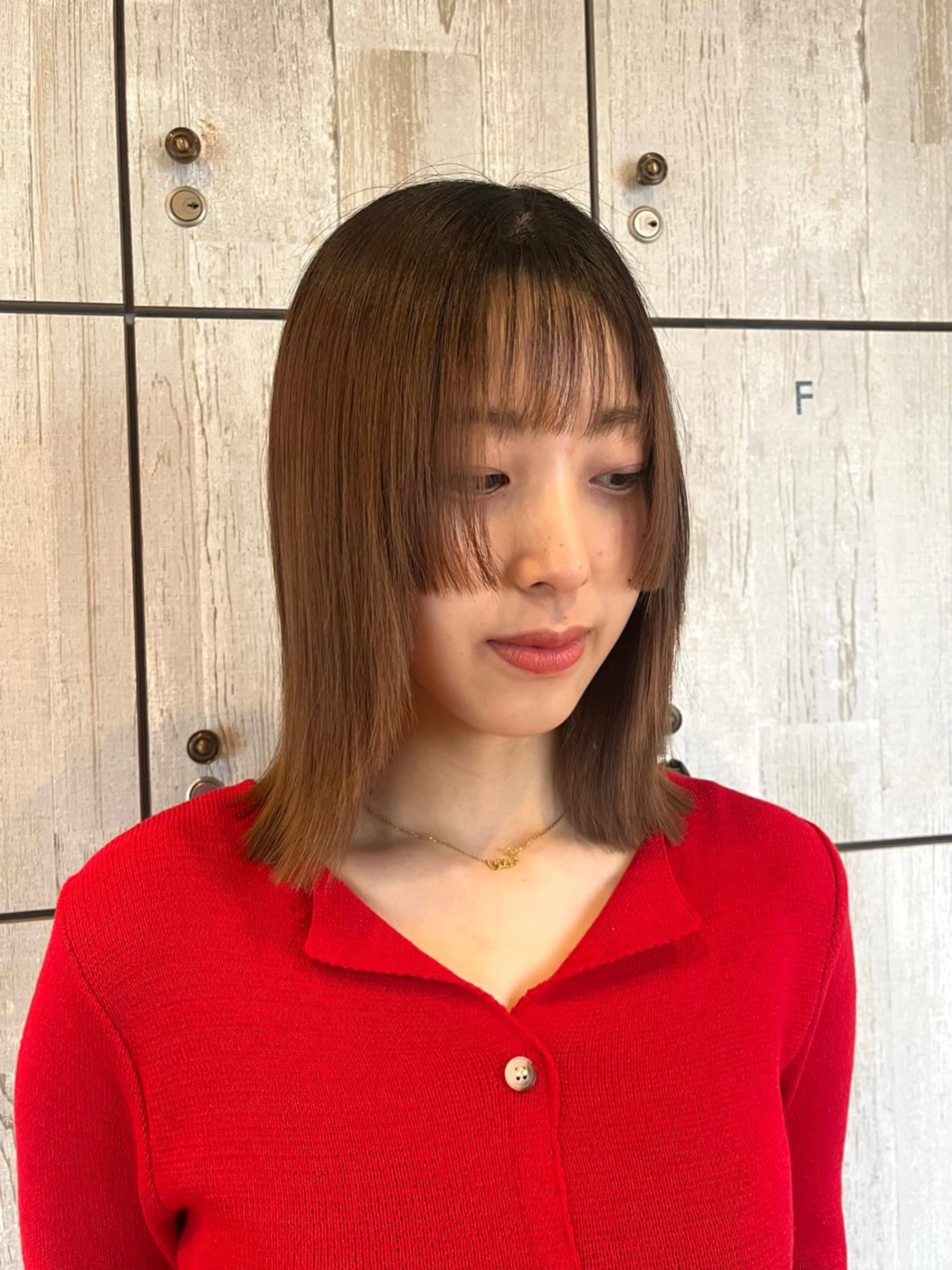 ミディアム ♡ナナコ♡ レイヤー/艶髪のヘアスタイル