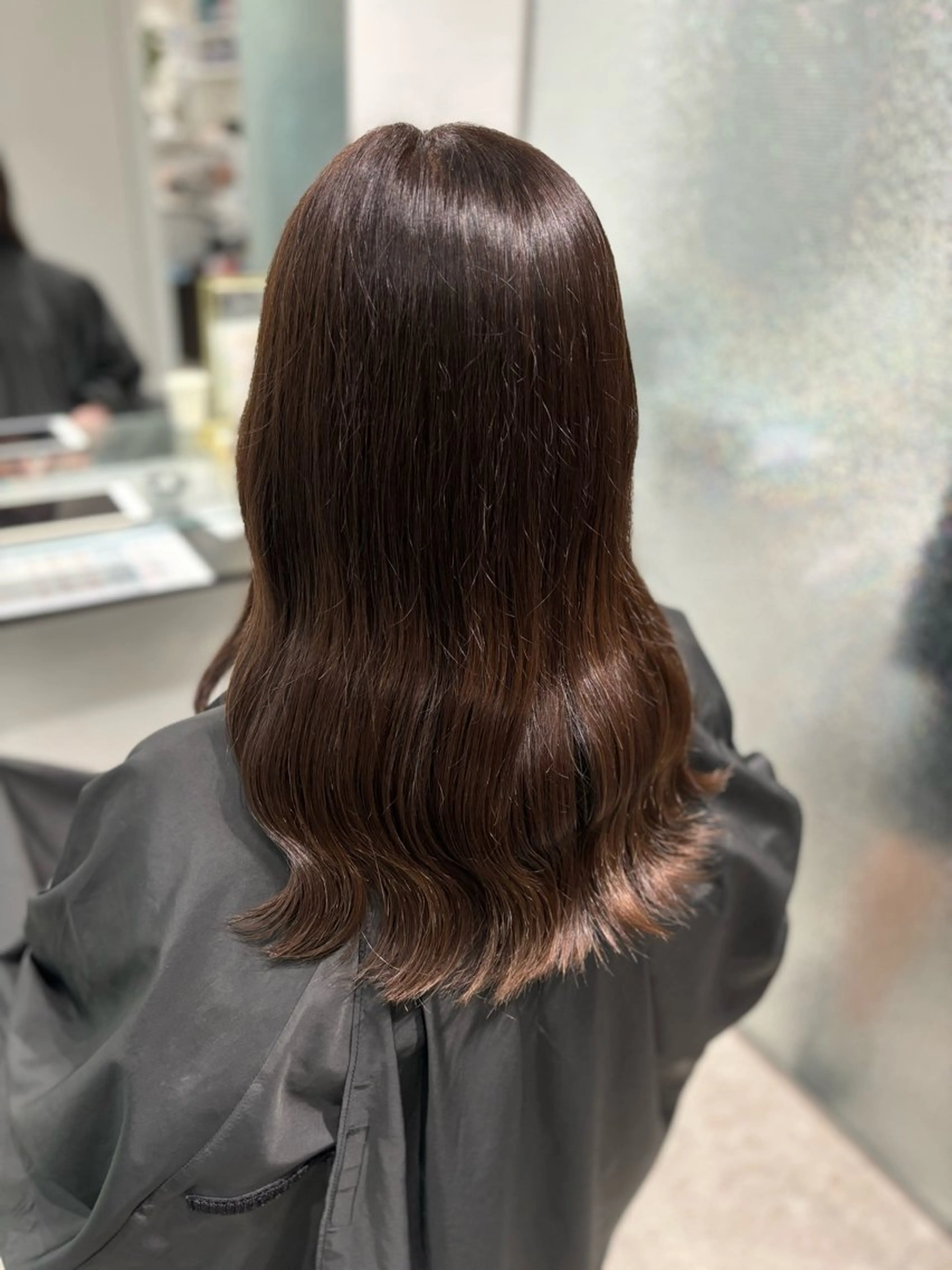 ロング カラー ヘアアレンジ ヘアカラー ヘアセット Yuzu️🫧AO/ 艶カラー/韓国ヘアのヘアスタイル