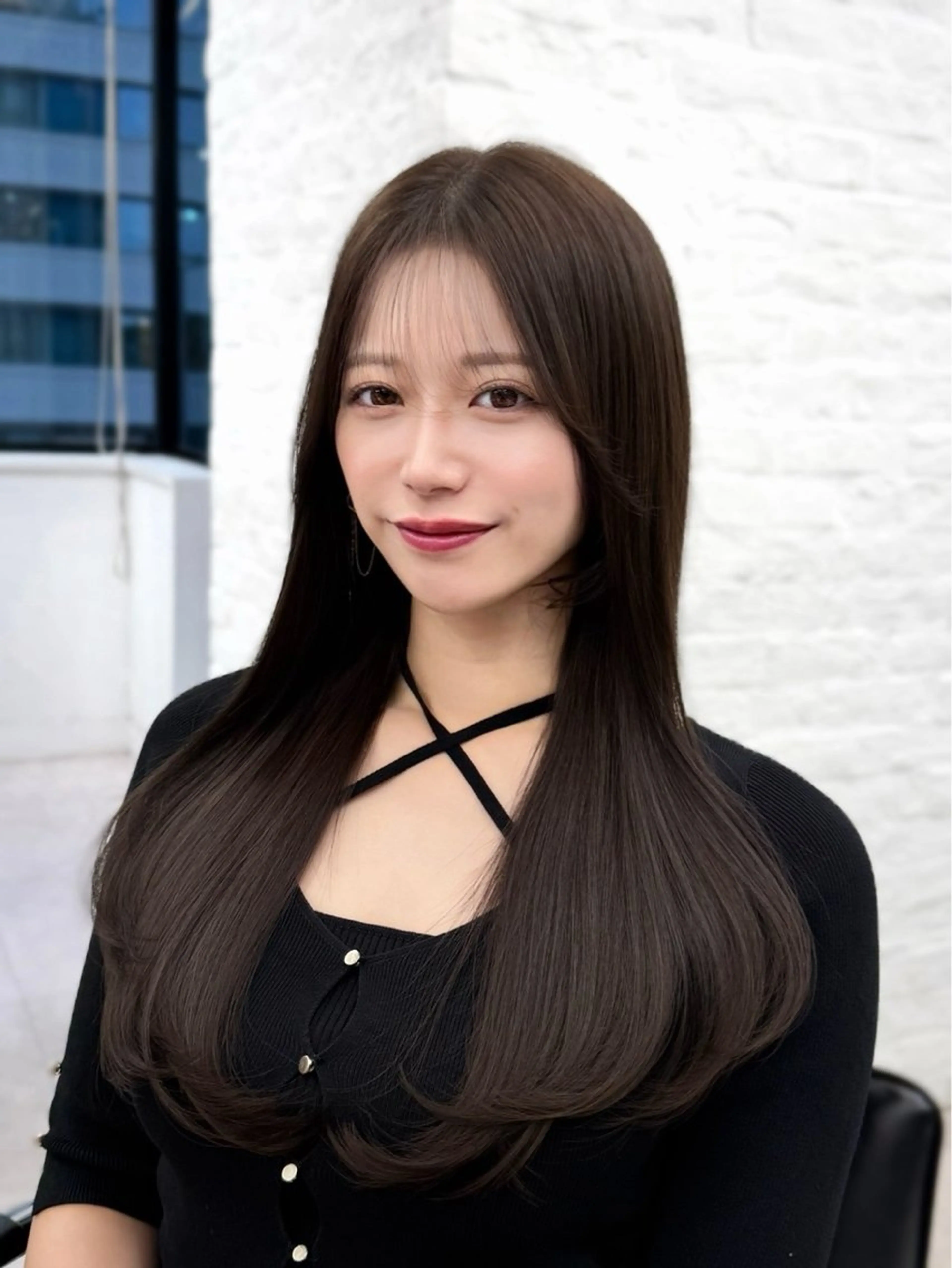 ロング カラー イルミナカラー 韓国風カラー くびれヘア 顔周りカット 髪質改善 カット ヘアカラー トリートメント ヘッドスパ ヘアセット 韓国ヘア×顔まわり 🇰🇷和知拓郎のヘアスタイル