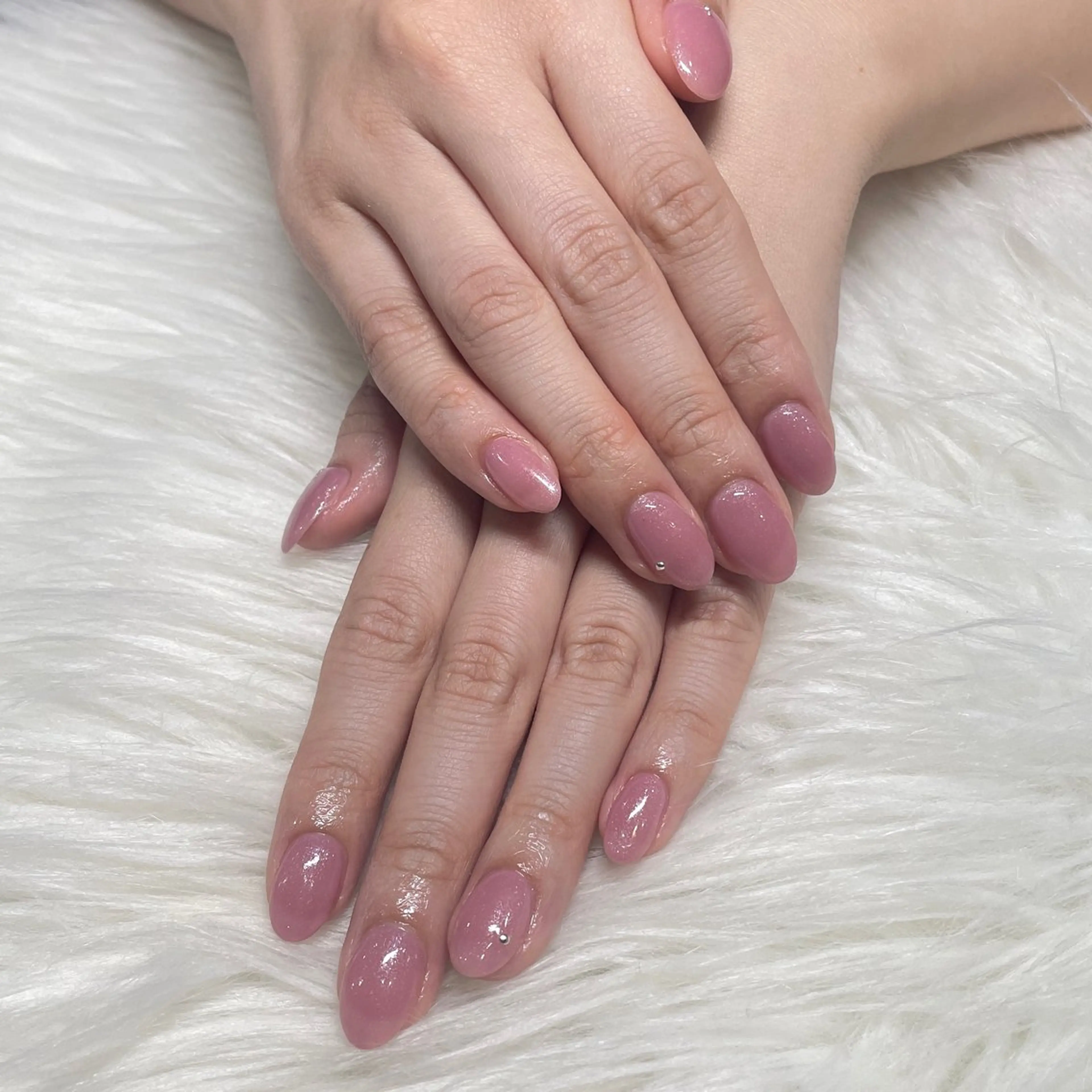 ネイル ワンカラーネイル ピンク ハンドネイル IROHA NAIL nanaのネイルデザイン