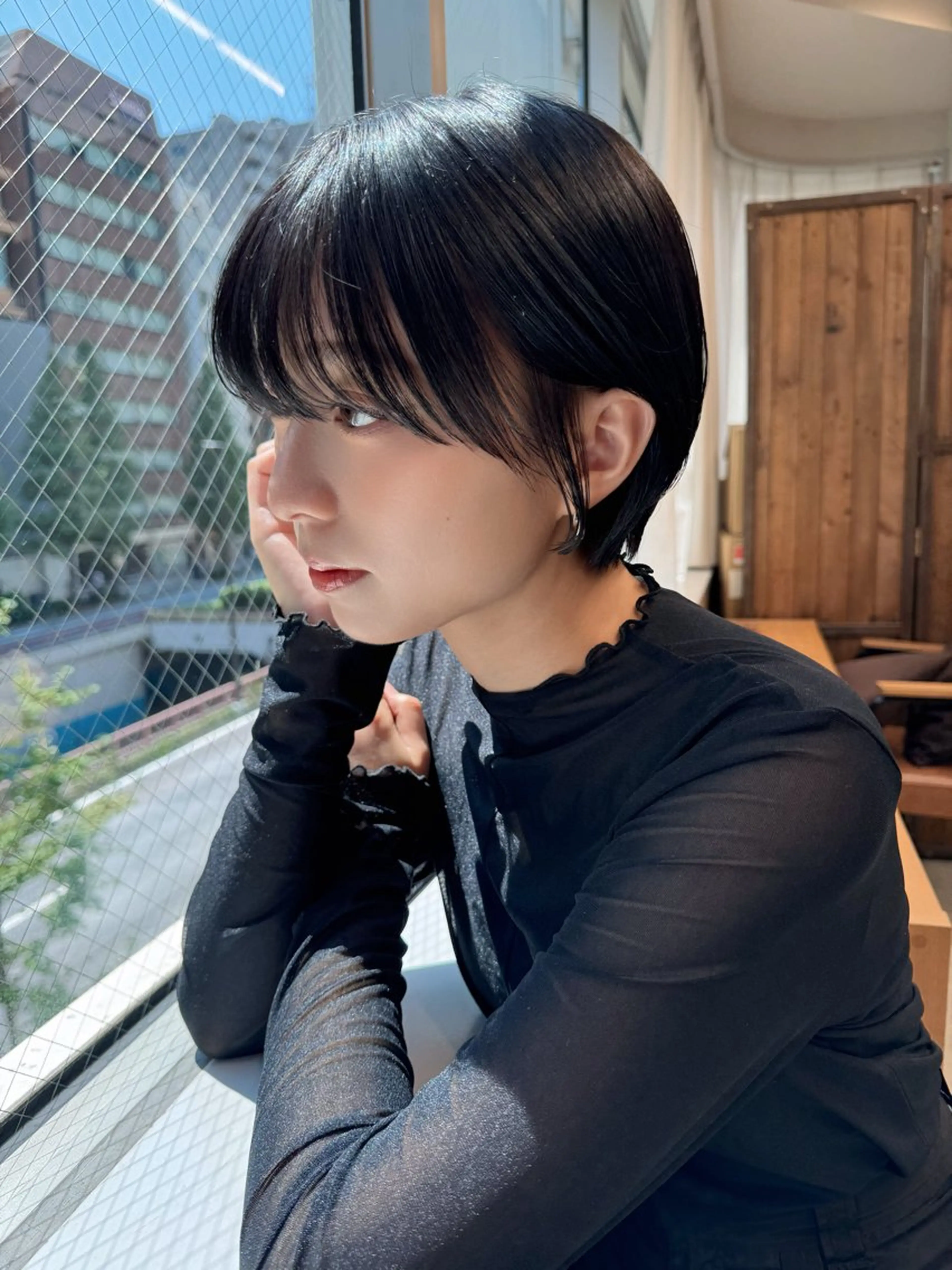 ショート 【大人ショート×白髪 ぼかし】銀座/れんのヘアスタイル