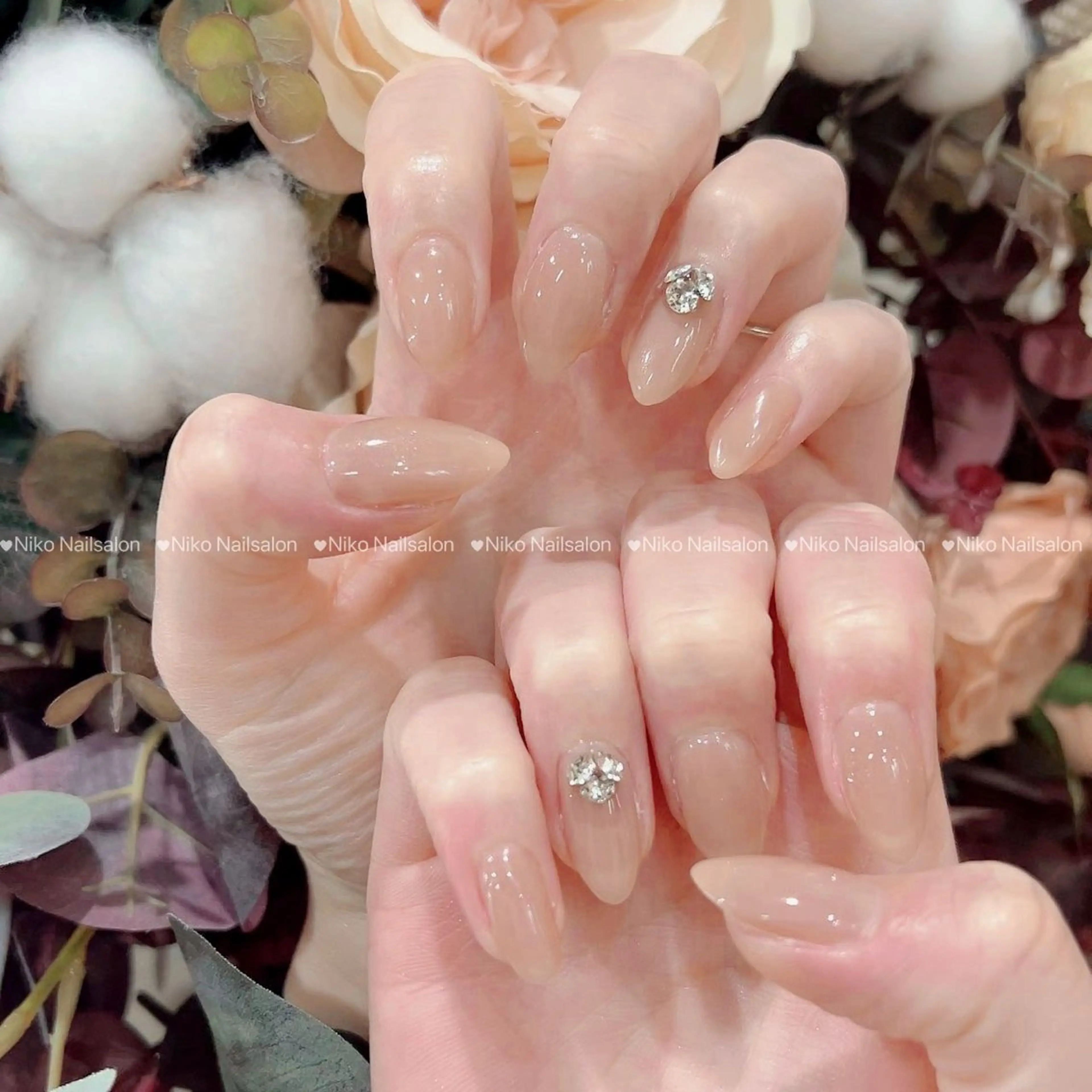 ネイル チークネイル 長さ出し フットネイル フレンチネイル ジェルネイル ハンドネイル Niko Nail salon 銀座本店のネイルデザイン