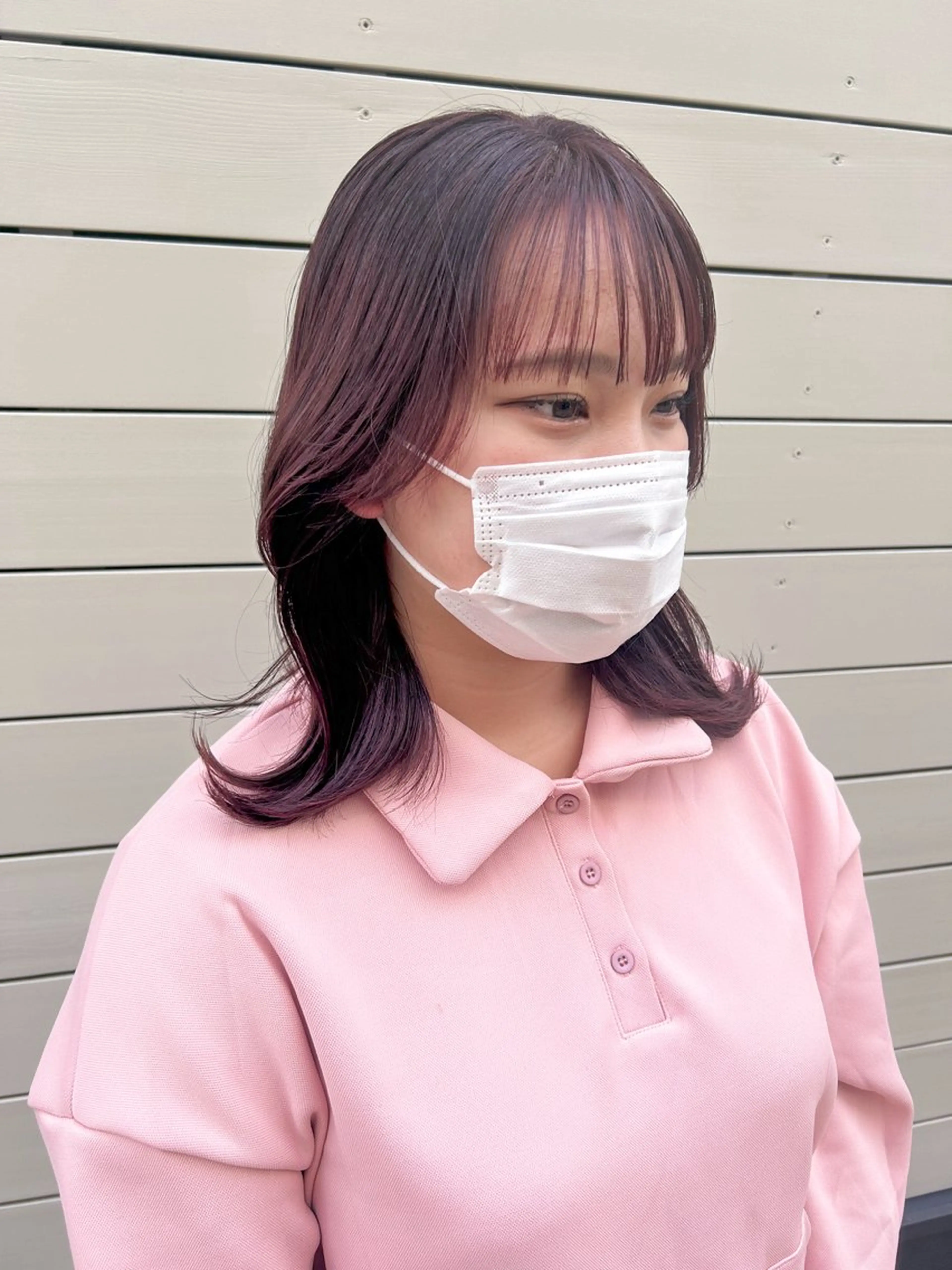 ミディアム カラー ヘアアレンジ カット ヘアカラー トリートメント yuka .のヘアスタイル