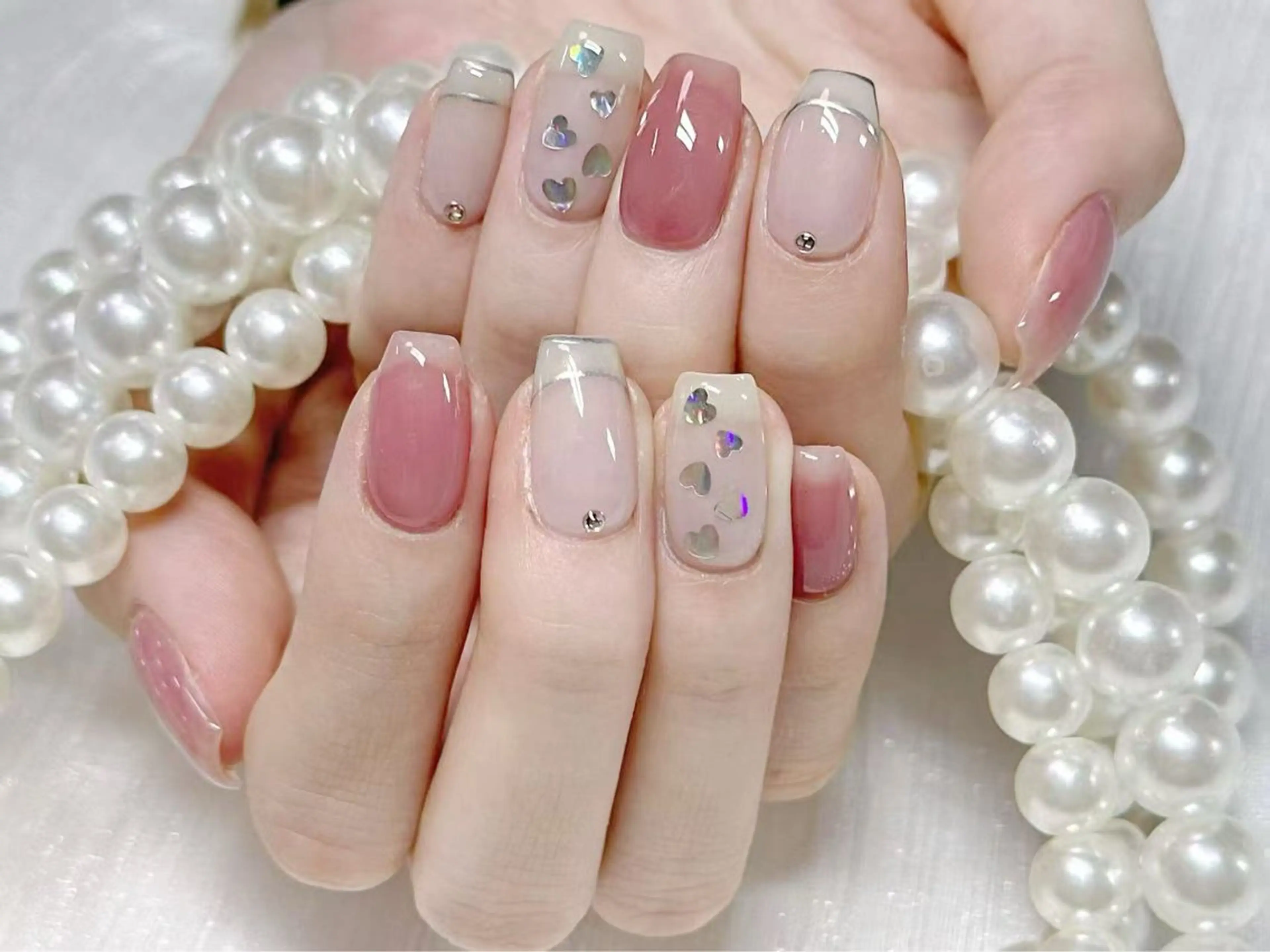 ネイル クリアネイル 成人式 フラッシュネイル フットネイル フレンチネイル 💫KASUMI 💅のネイルデザイン