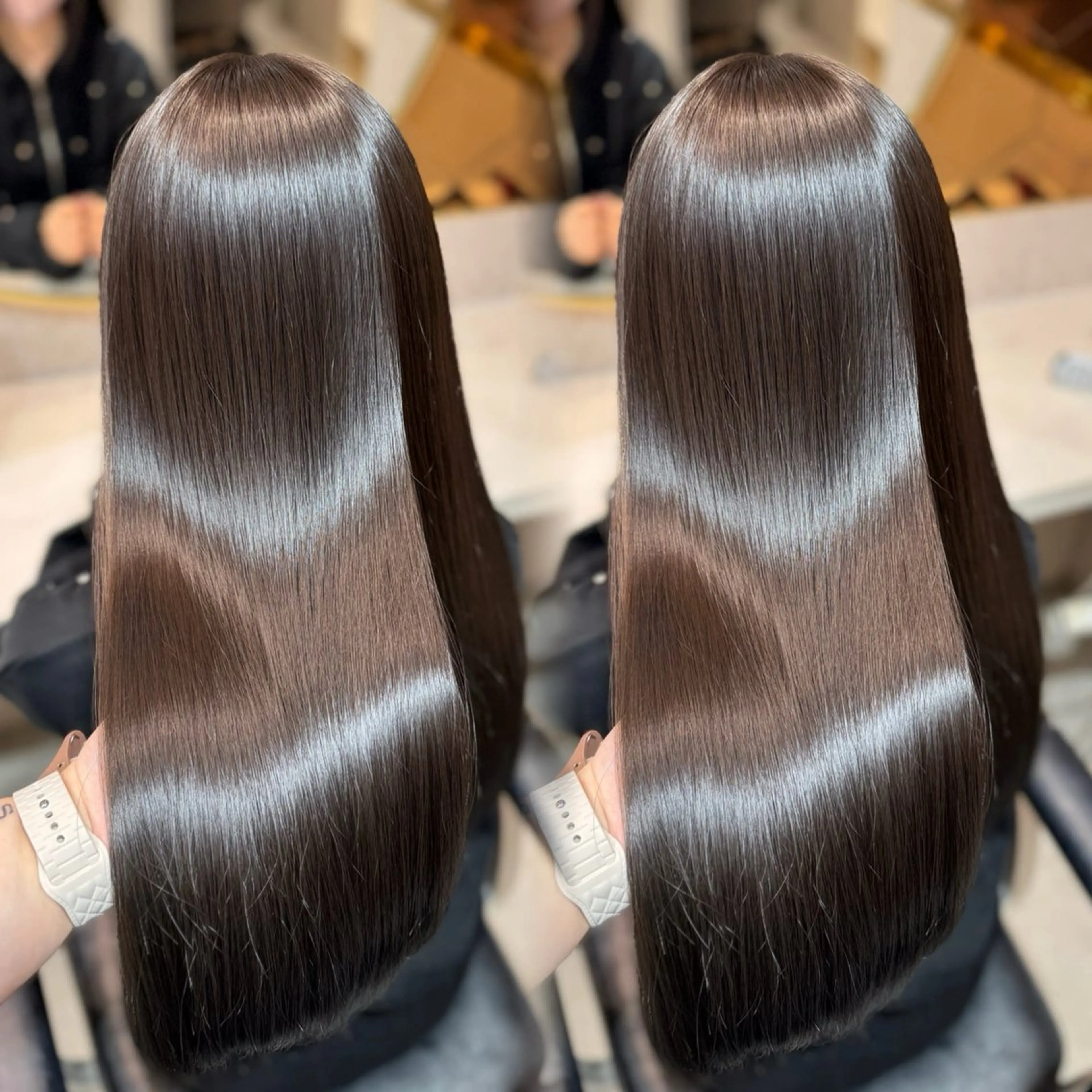 【美髪縮毛矯正➕話題の超音波アイロン付きトリートメント】.•♥の写真