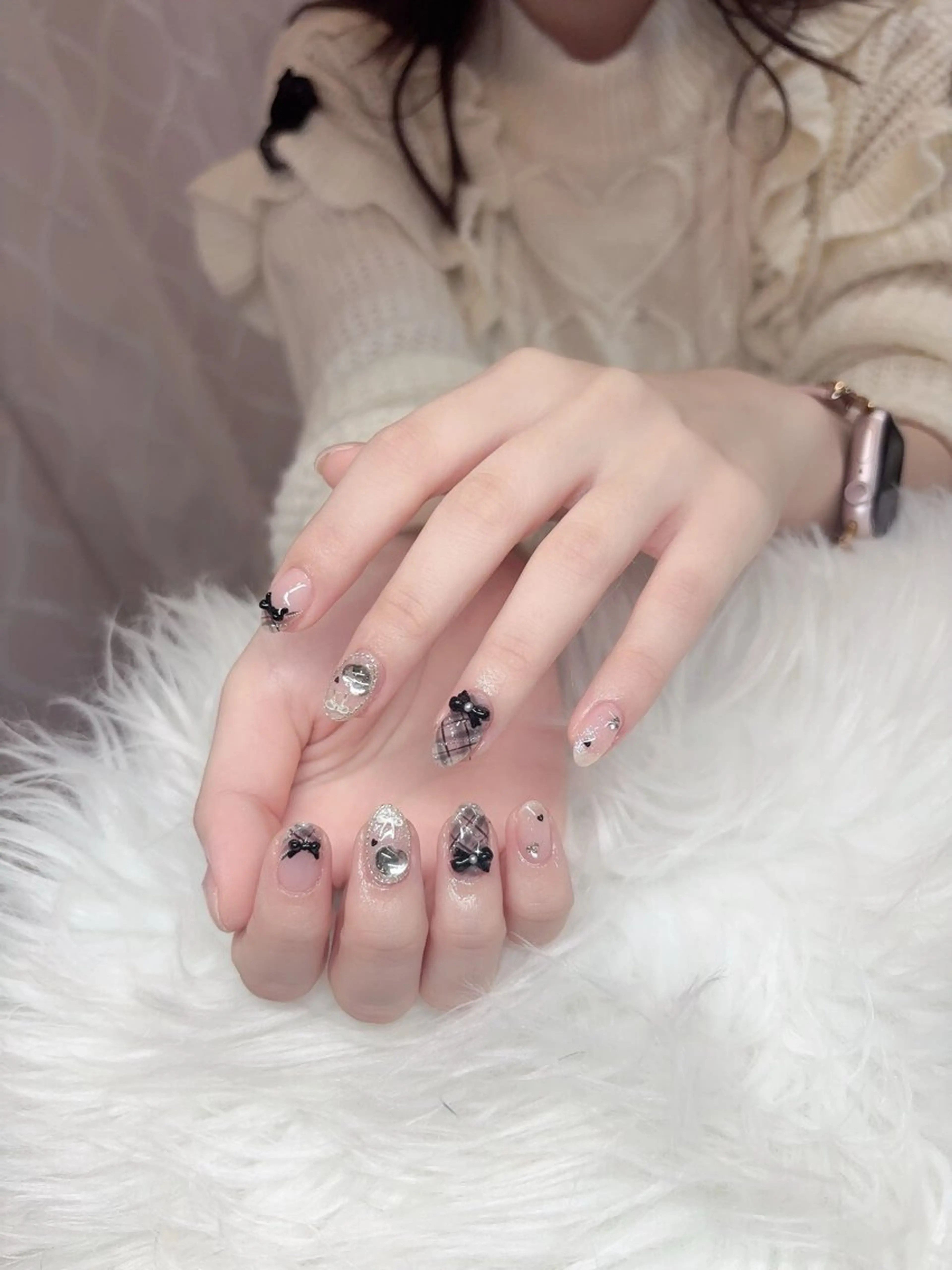 ネイル グラデーション マグネットネイル ミラーネイル ハンドネイル ハンドケア yurinail所属・yuri nail 高田馬場のネイルデザイン