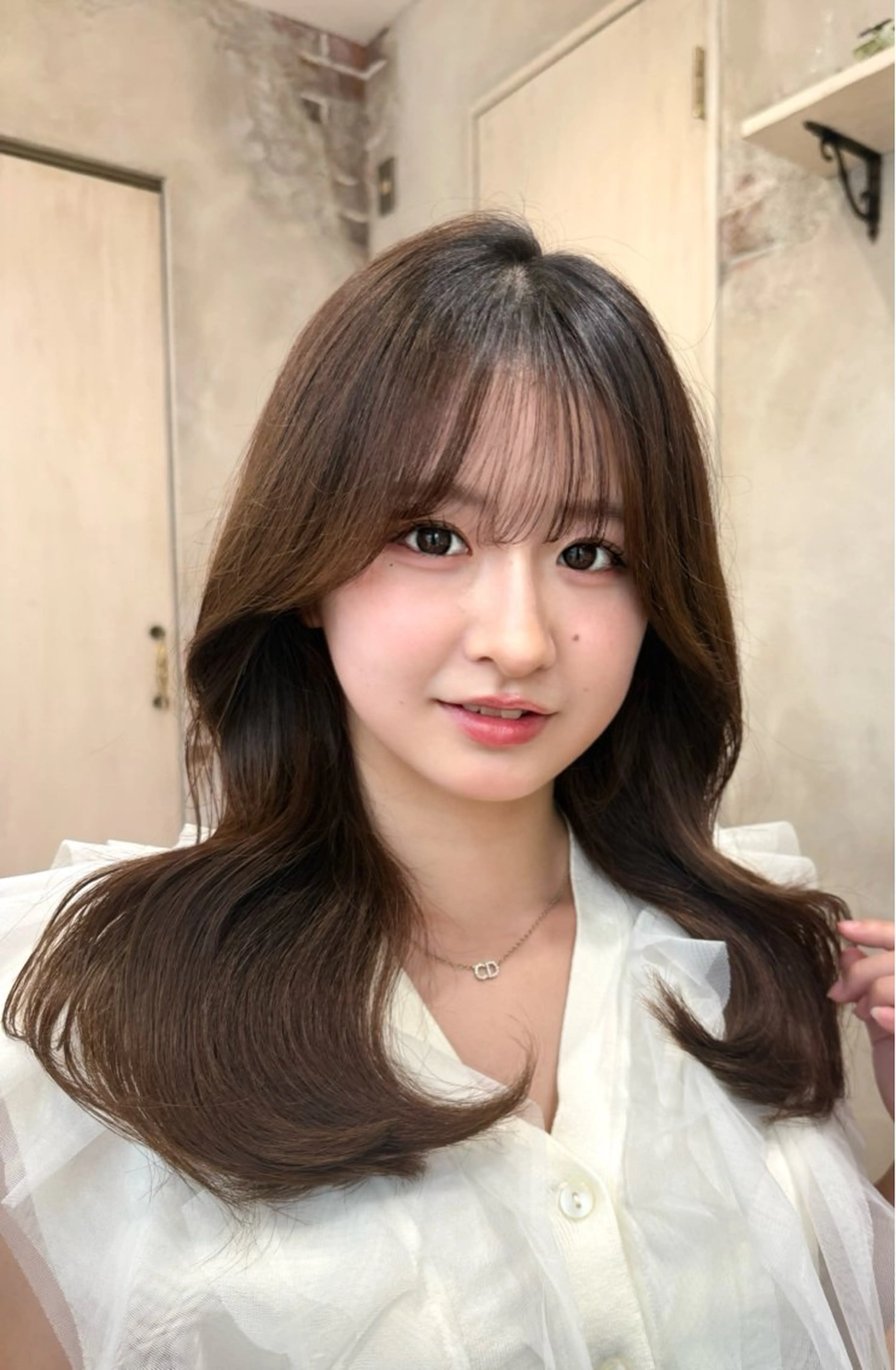 ロング カラー トリートメント カット ヘアカラー トリートメント ヘッドスパ レイヤー/艶カラー 韓国/石戸谷海斗のヘアスタイル