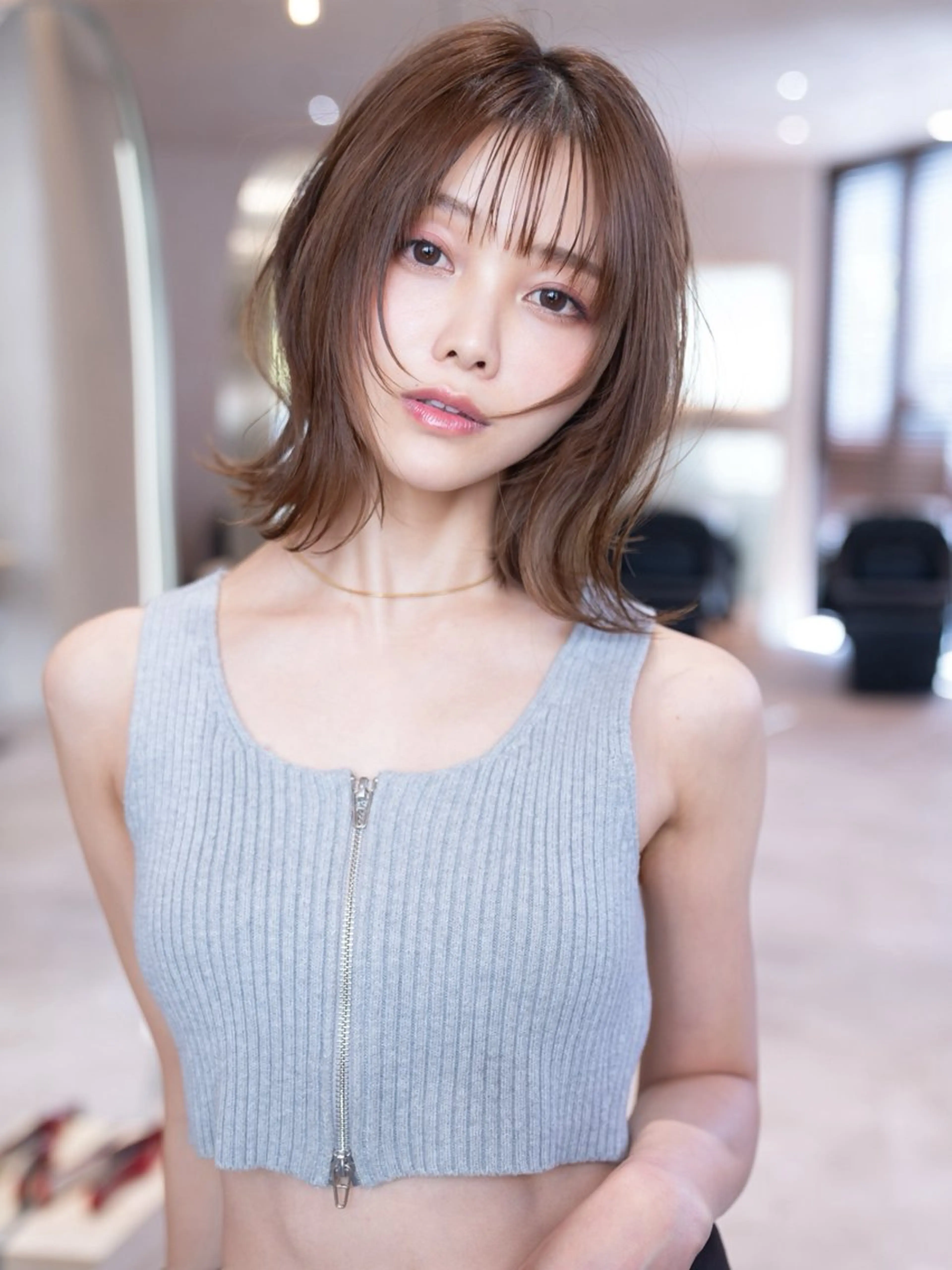 ミディアム カラー カット ヘアカラー トリートメント 🉐レイヤー/塩見 弘樹🉐渋谷のヘアスタイル