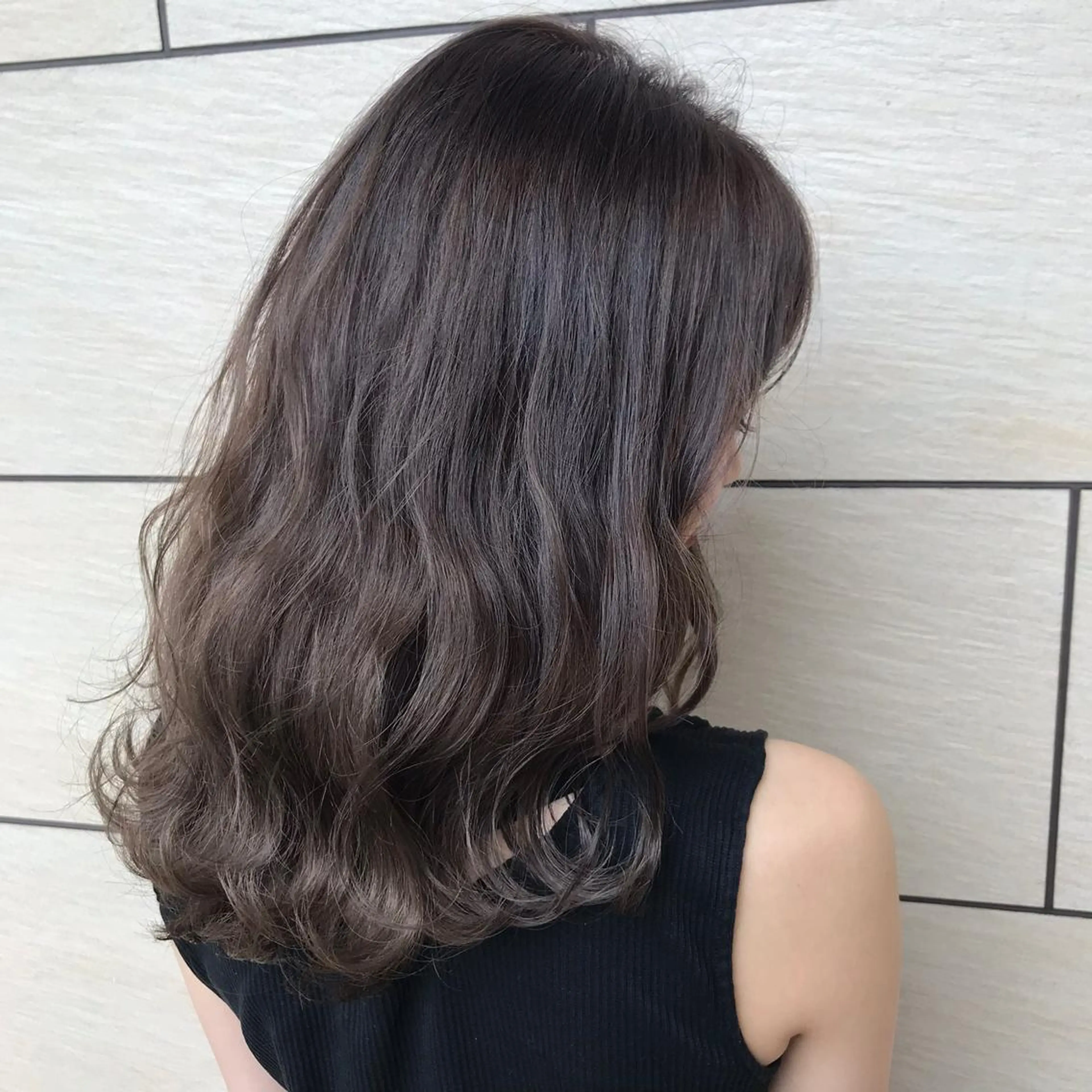 ロング カラー メンズ縮毛矯正 ニュアンスパーマのヘアスタイル