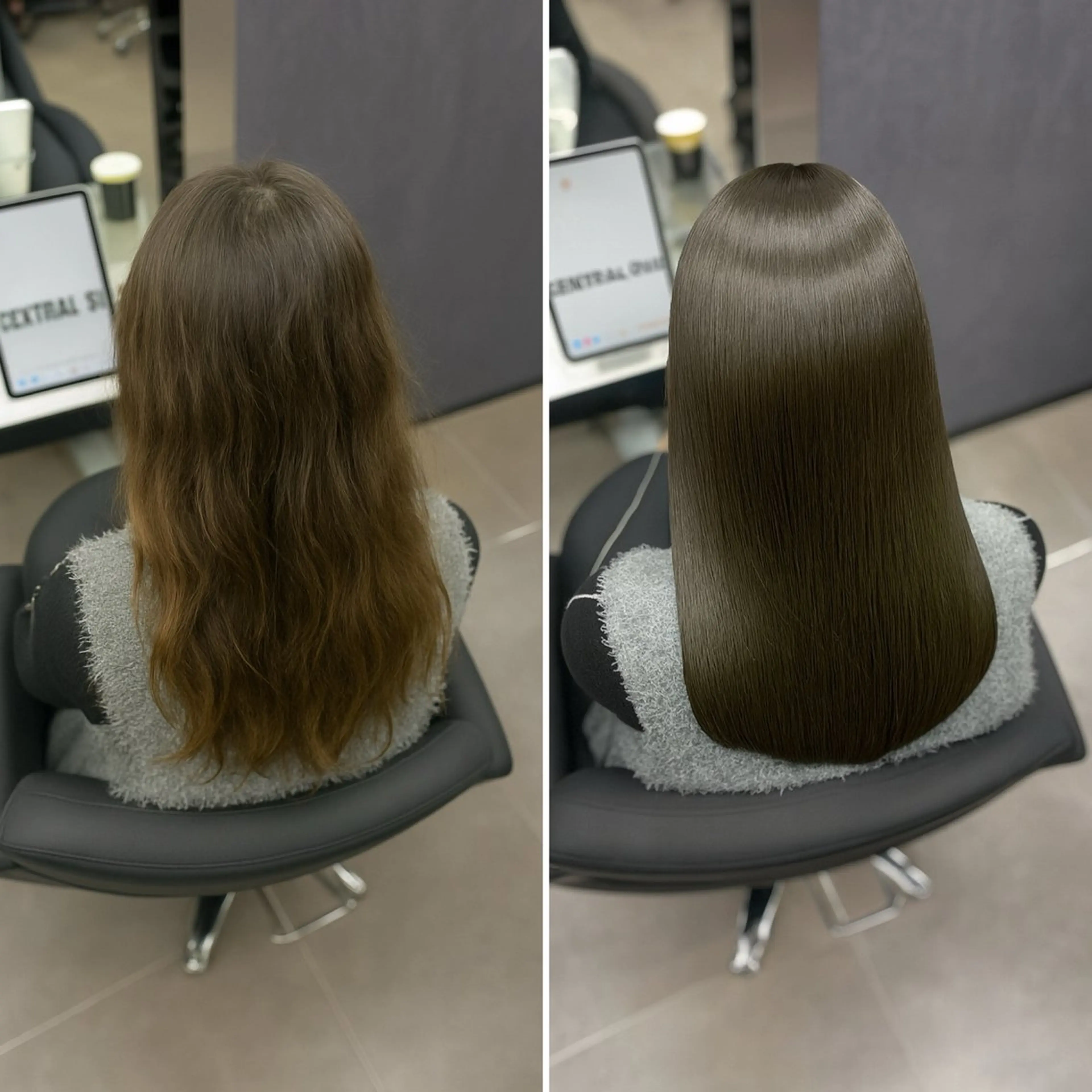 **💎《新規》人気No.1✨ 小顔カット＋髪質改善カラー＋ULTOWA乾かすだけで上品な艶髪へ**¥9,900の写真