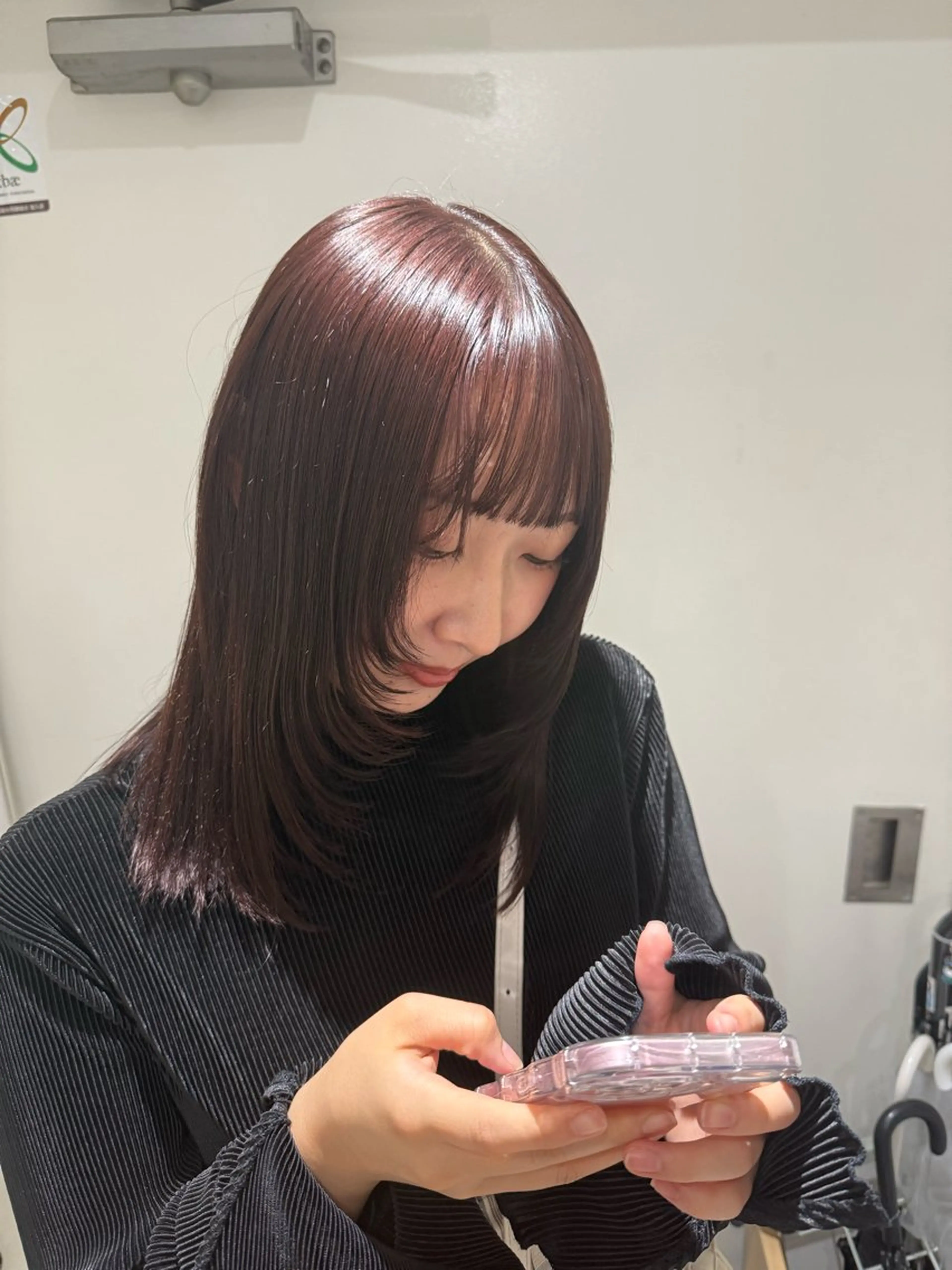 セミロング カット ヘアカラー トリートメント HAZEL 博多所属・SHIORI/ 博多美容室のヘアスタイル