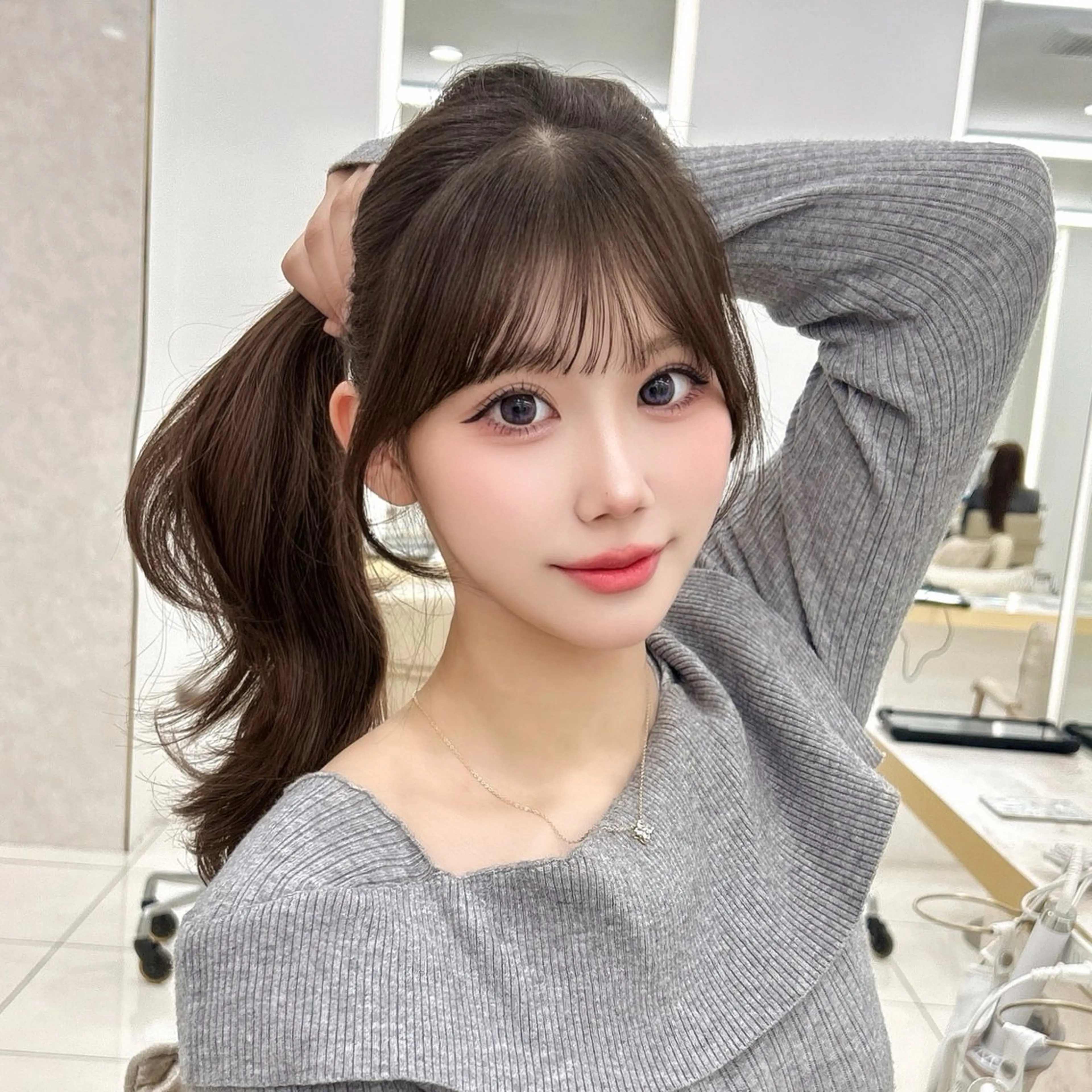 ロング 韓国顔まわり/前髪 /レイヤー/いつきのヘアスタイル