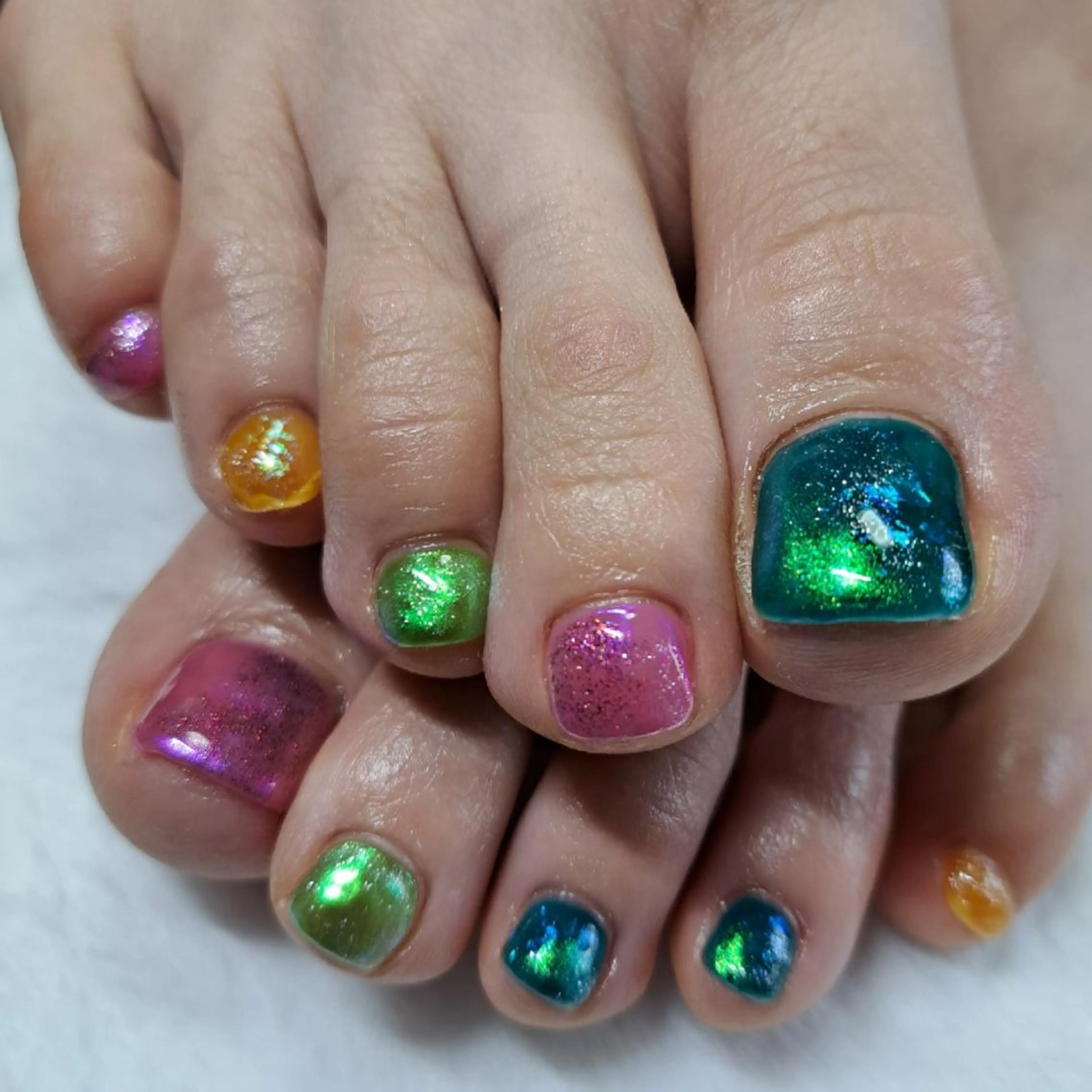 ネイル フットネイル ワンカラーネイル HAYASHI  Nのネイルデザイン