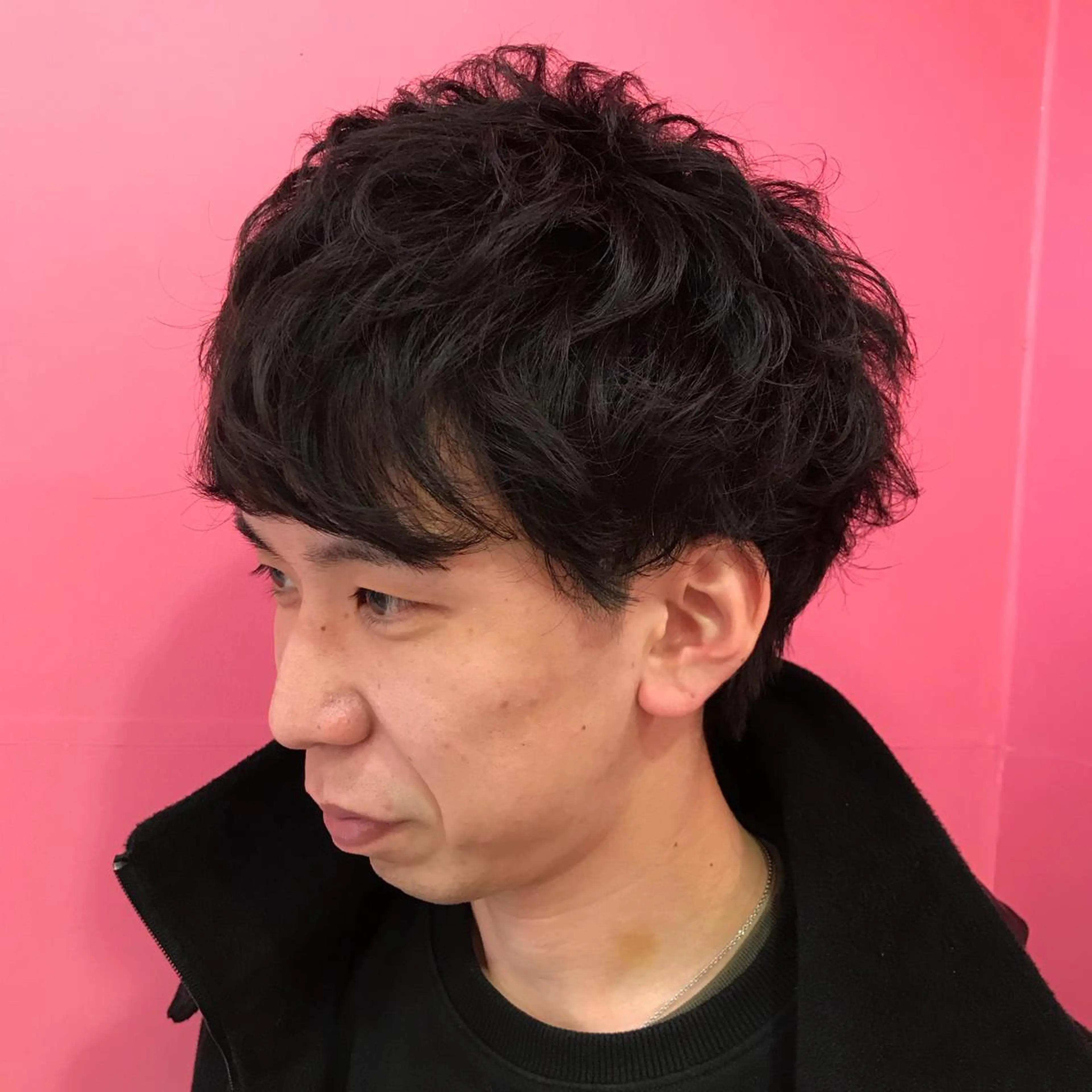 ショート パーマ メンズ マッシュ ショートヘア カット Vir by browのヘアスタイル