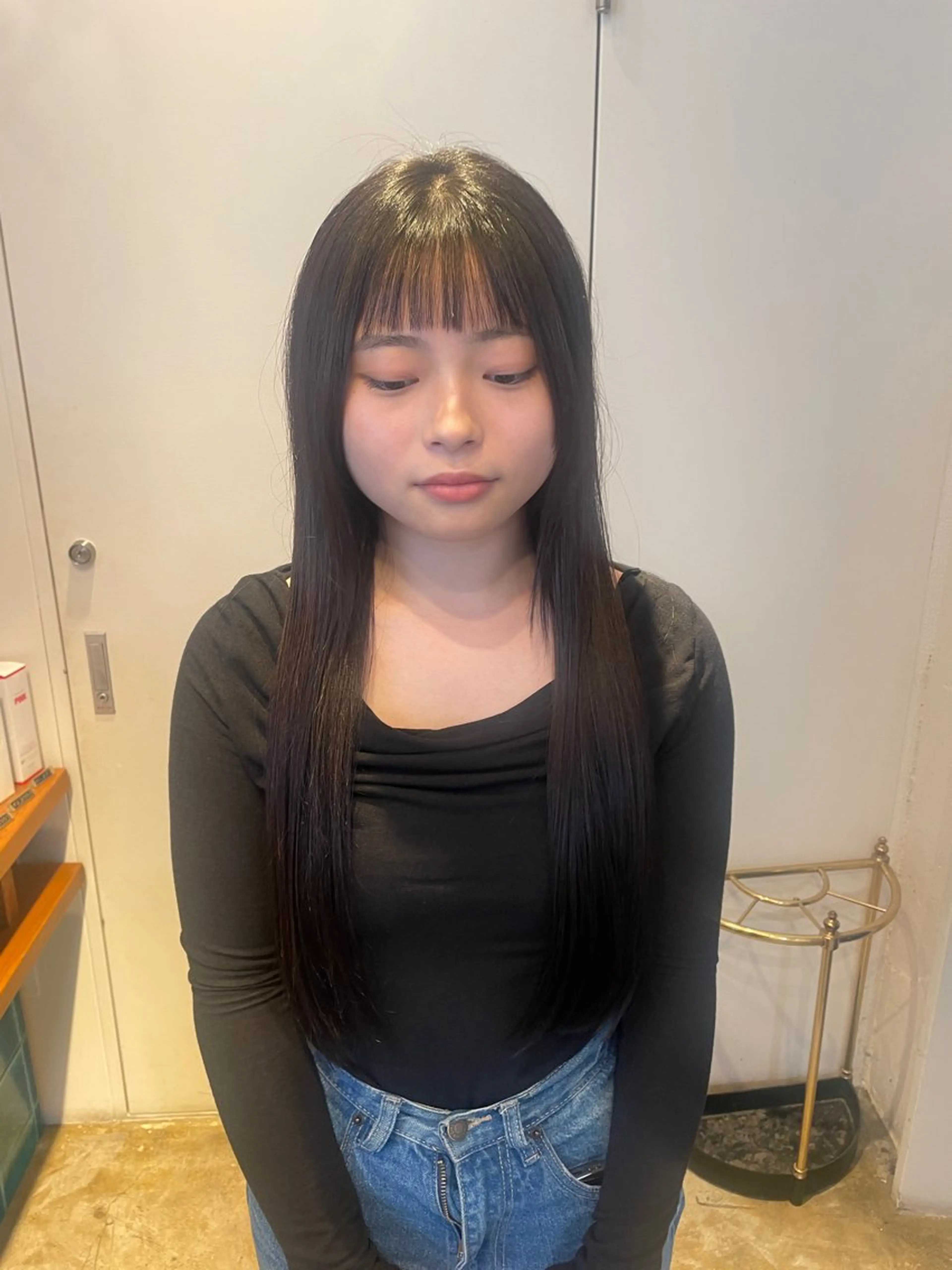 ロング カラー RIN／韓国ヘア レイヤーカットのヘアスタイル