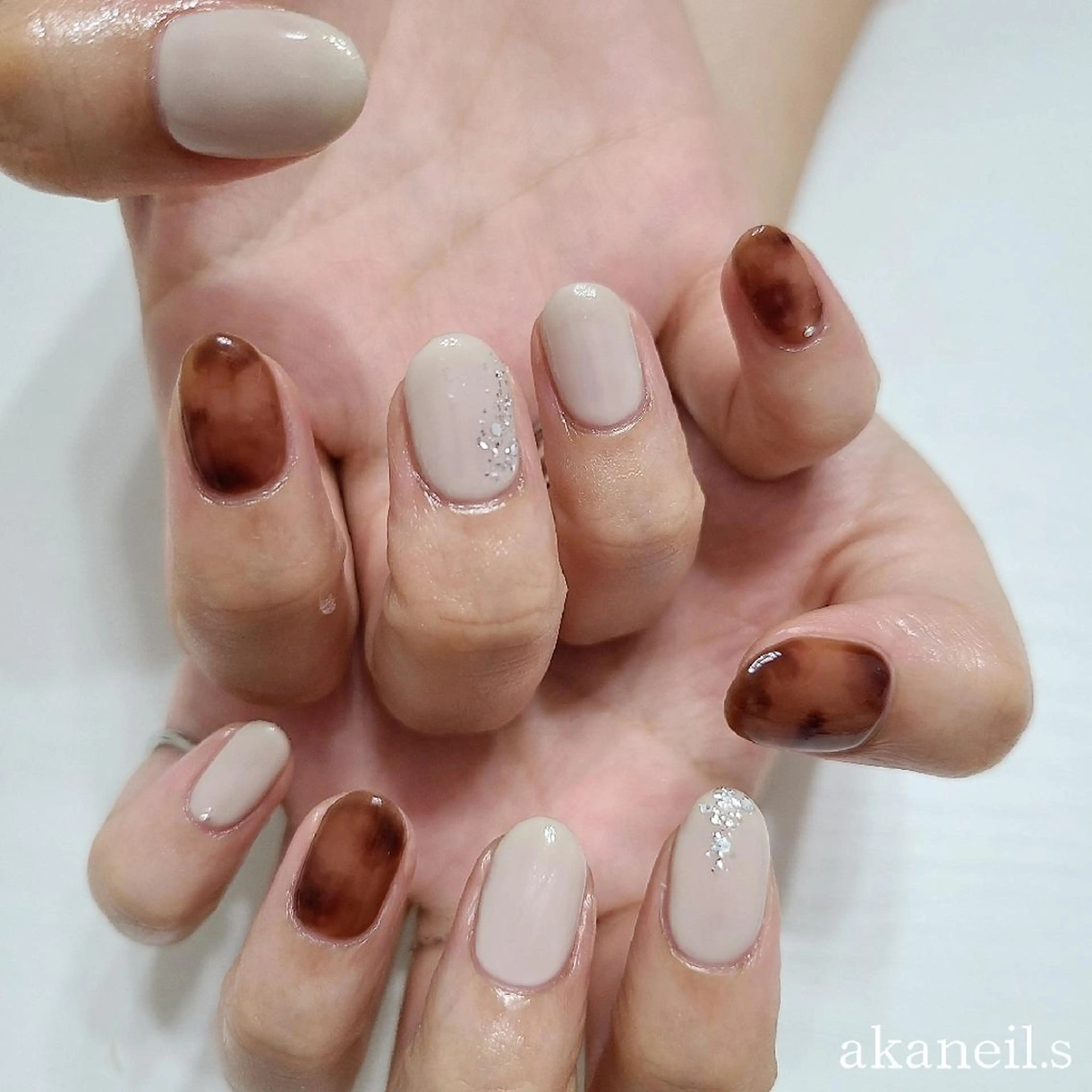 ネイル べっ甲ネイル 【akaneils】 アカネのネイルデザイン