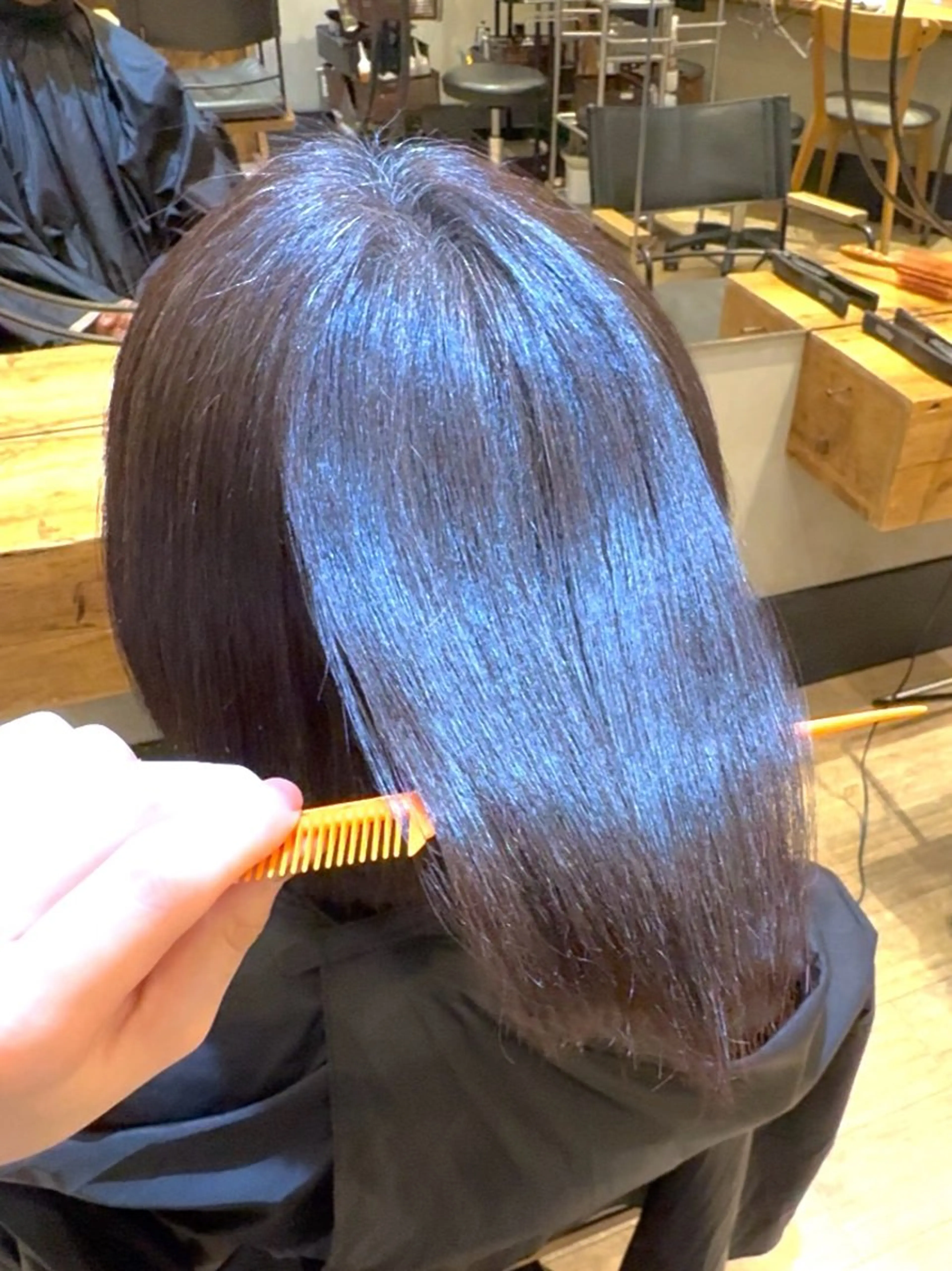 ロング 縮毛矯正 トリートメント heavenly by HAVANA新宿所属・艶髪/複雑履歴/ ハイトーン/西川翔真のヘアスタイル