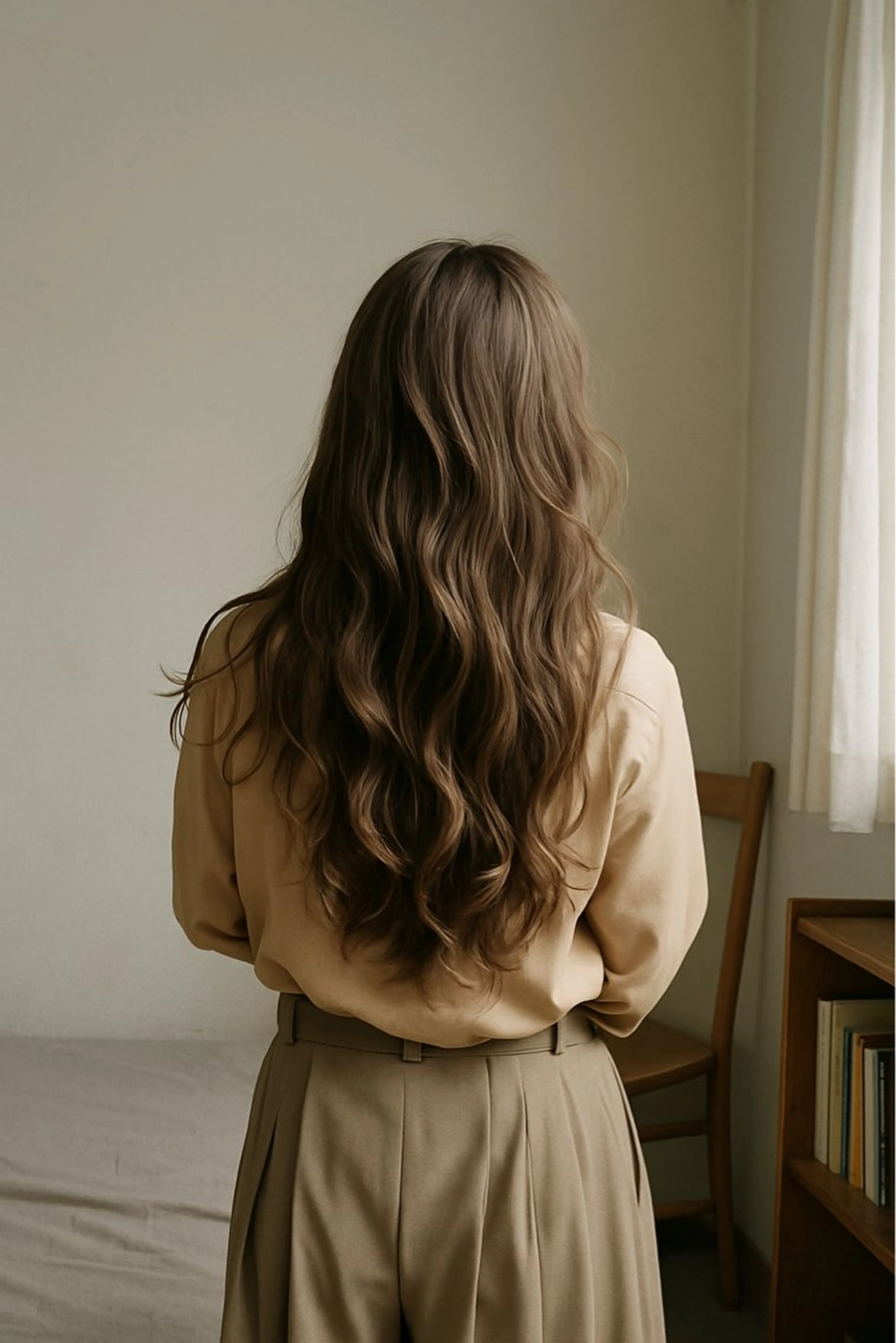 セミロング カラー ブリーチなし🤍透明 感カラー🤍しゅうじのヘアスタイル