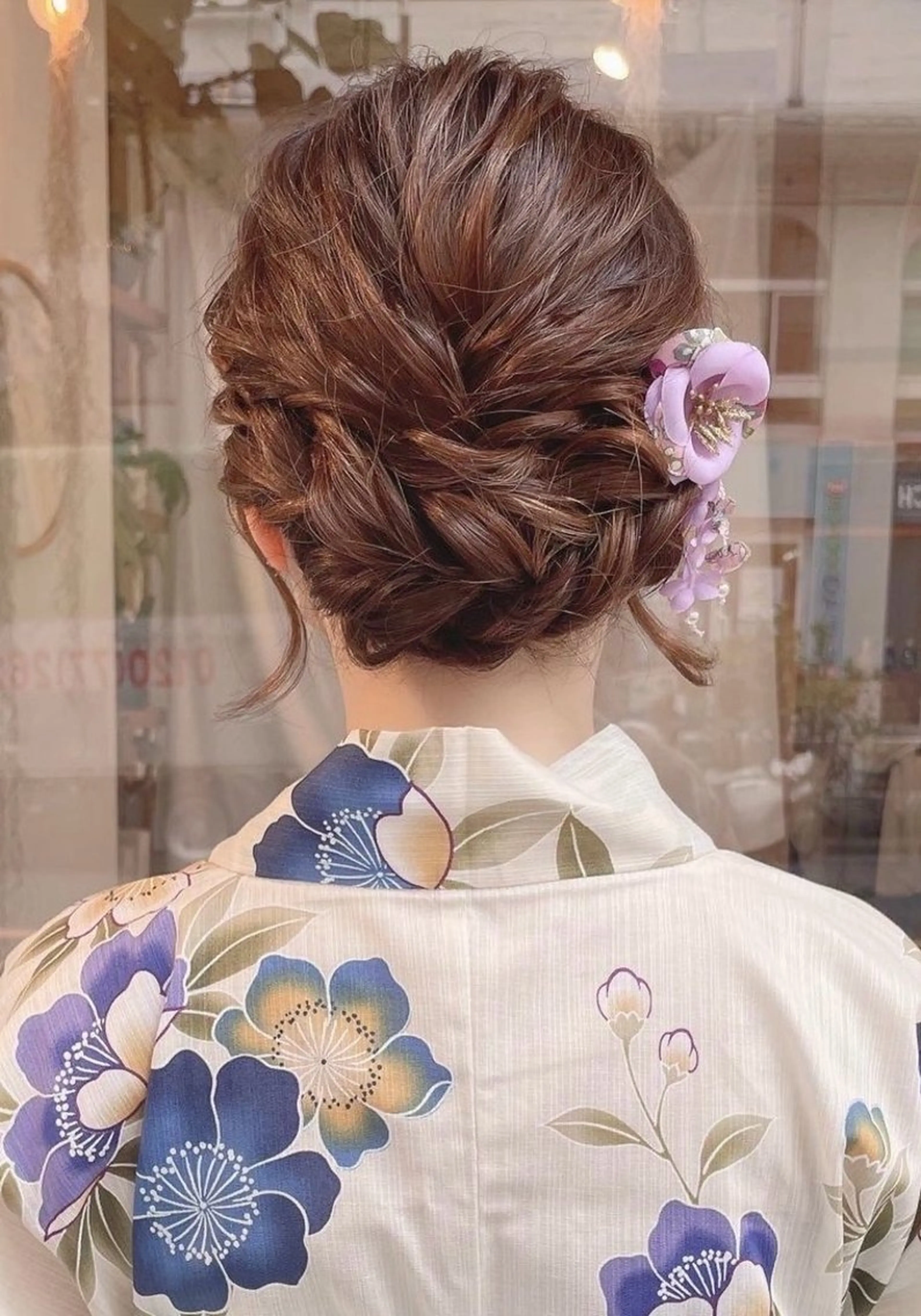 ヘアアレンジ ヘアセット 暖色/ミルクティ/ 艶髪⭐️honokaのヘアスタイル