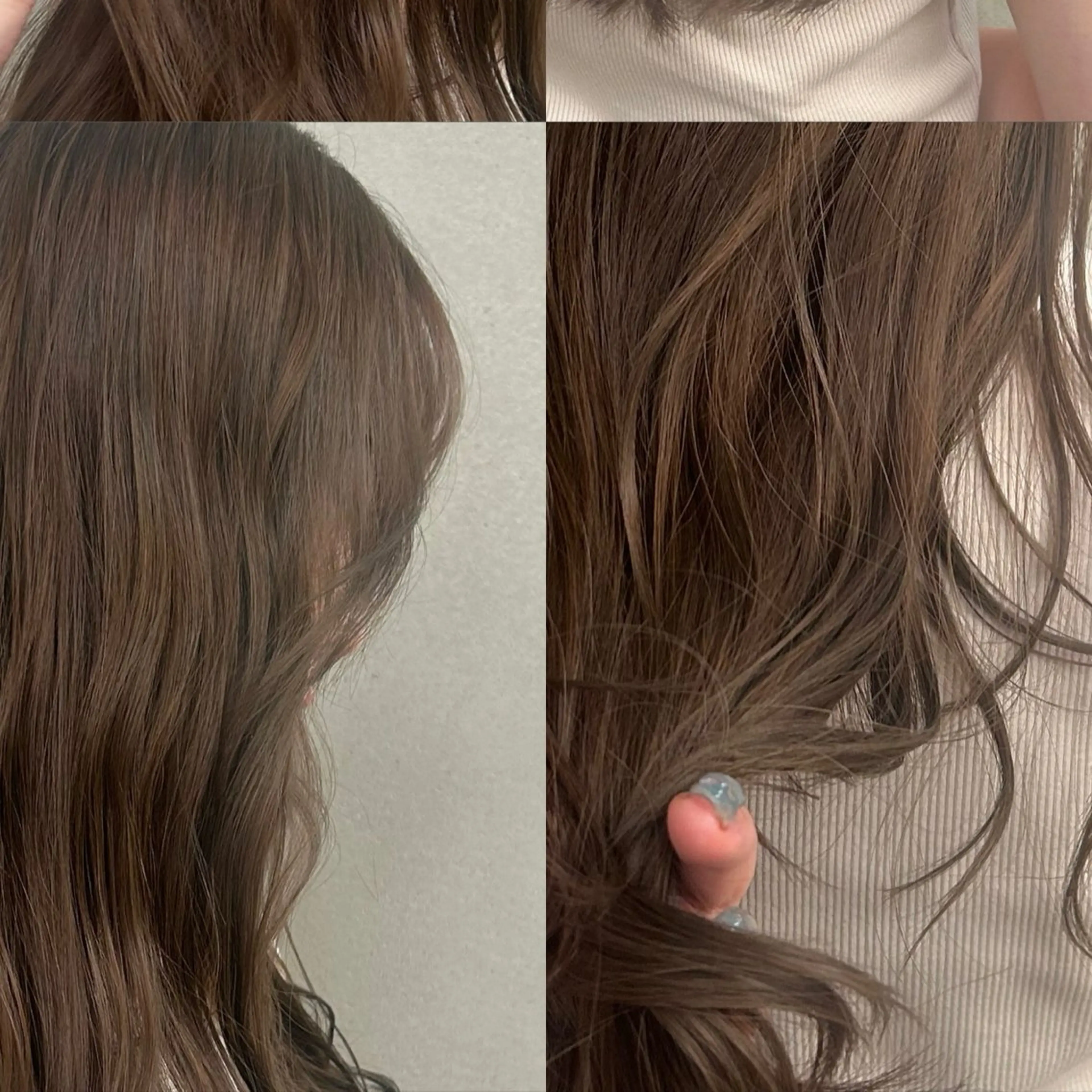 ミディアム カラー ベージュカラー ブリーチ ブリーチなしカラー カット ヘアカラー ✨艶髪特化／ 冨成　渚咲のヘアスタイル