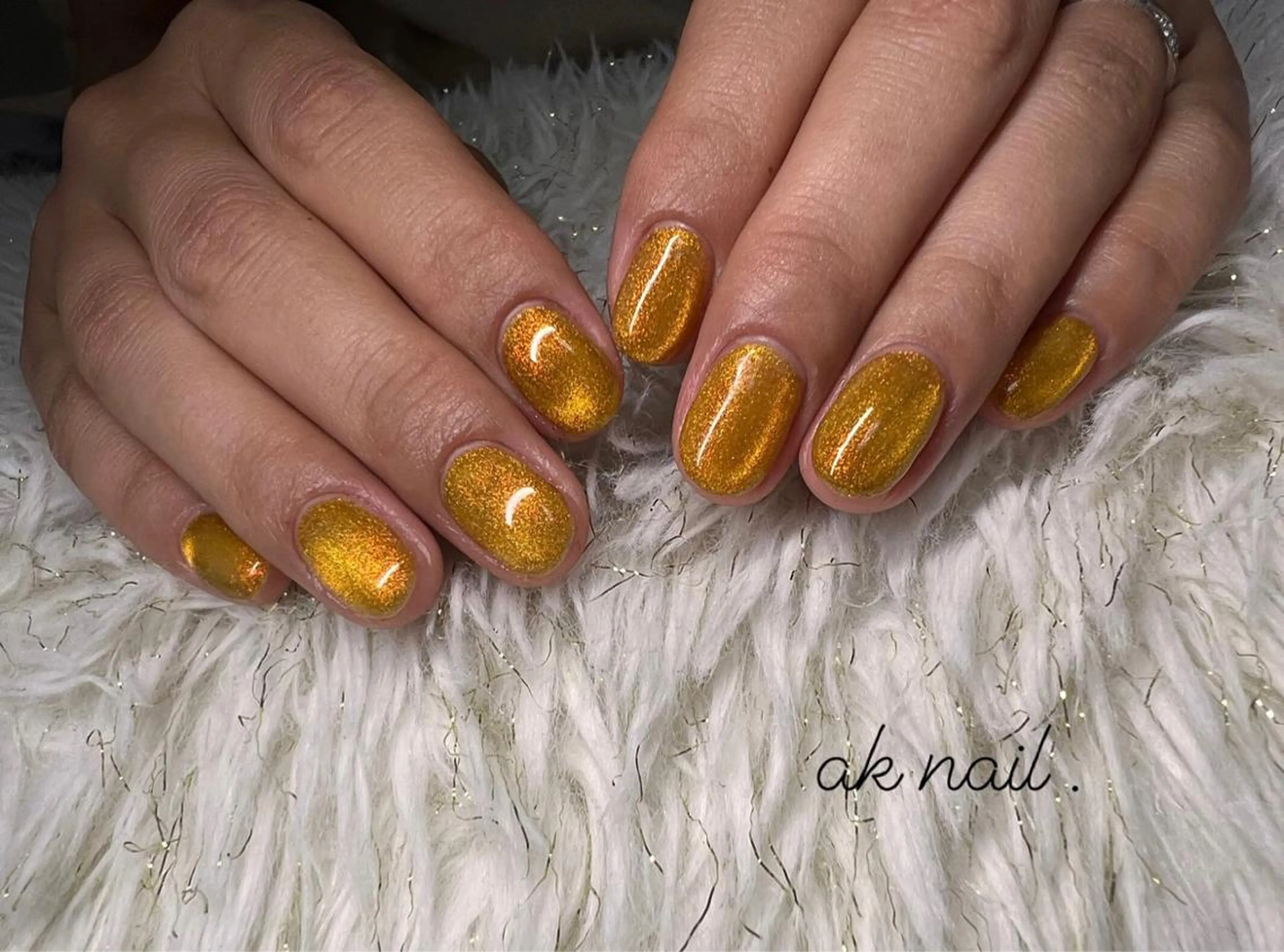 ショート ネイル マグネットネイル ワンカラーネイル ハンドネイル ak nail .のネイルデザイン