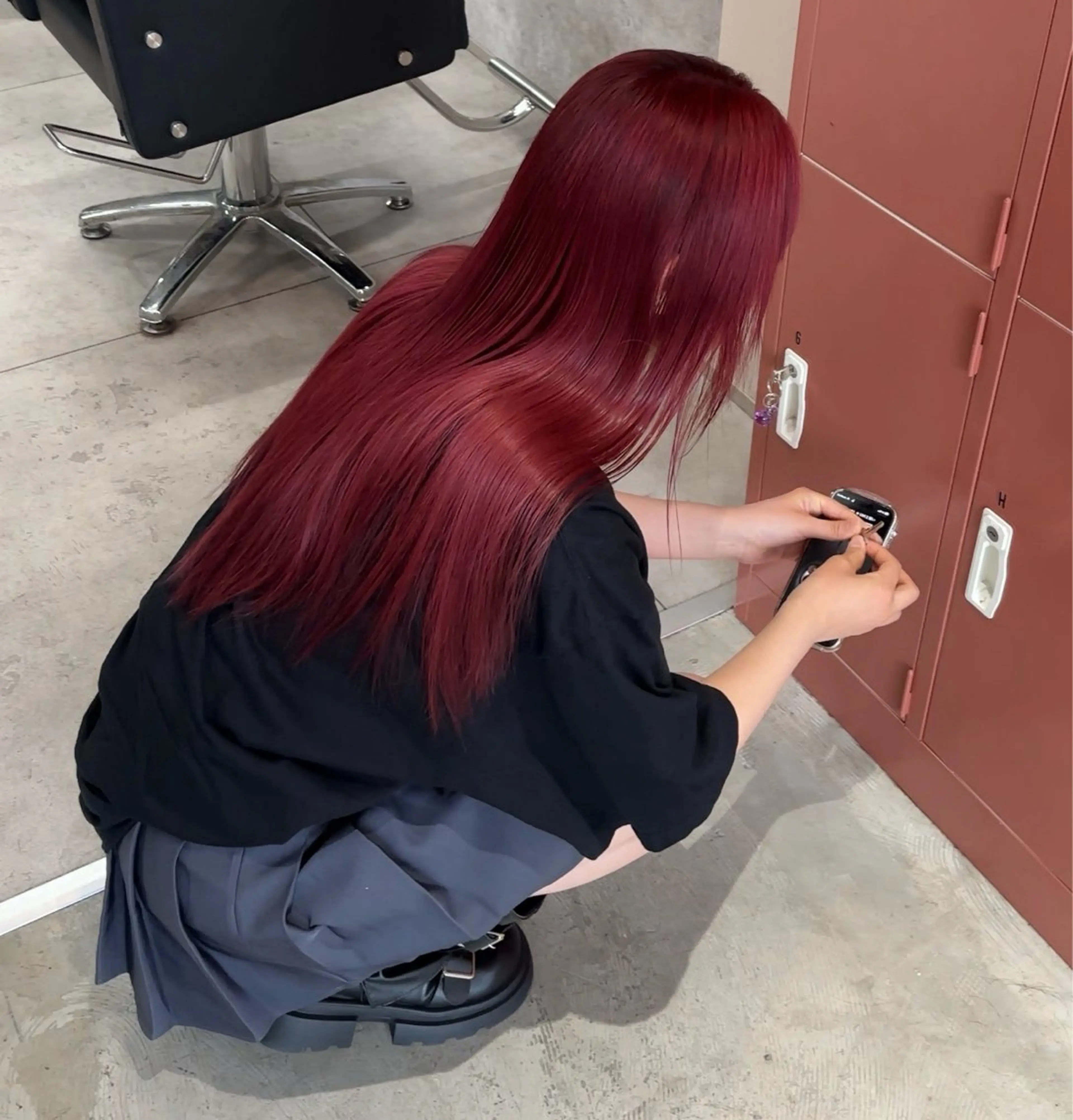 ロング カラー ヘアカラー トリートメント ヘアセット 色落ちまで2度綺麗な ハイトーン⭐️ヨシキのヘアスタイル