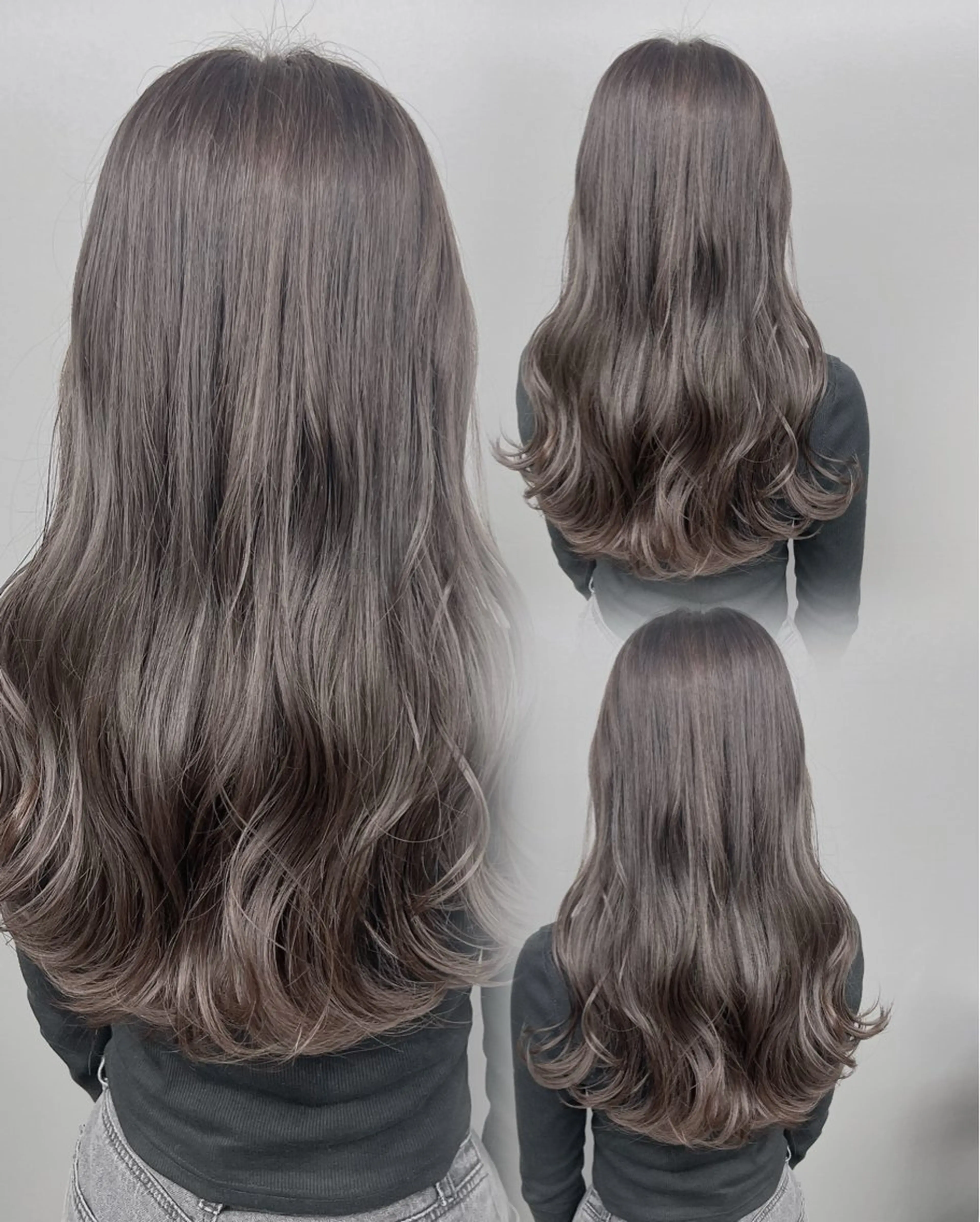 ロング カラー 透明感カラー グレージュ/あいのヘアスタイル