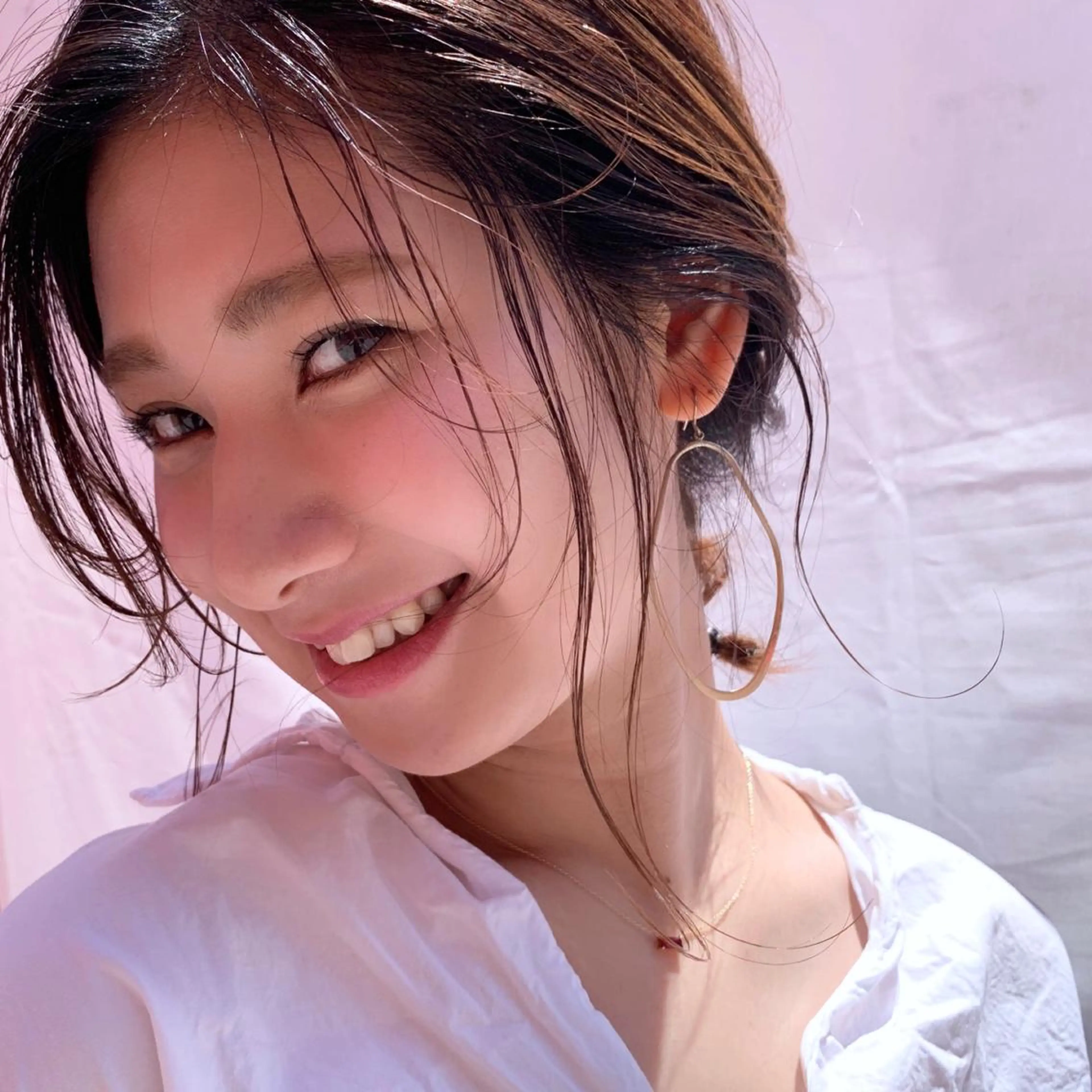 ミディアム ヘアアレンジ 三つ編み 上川 美幸のヘアスタイル