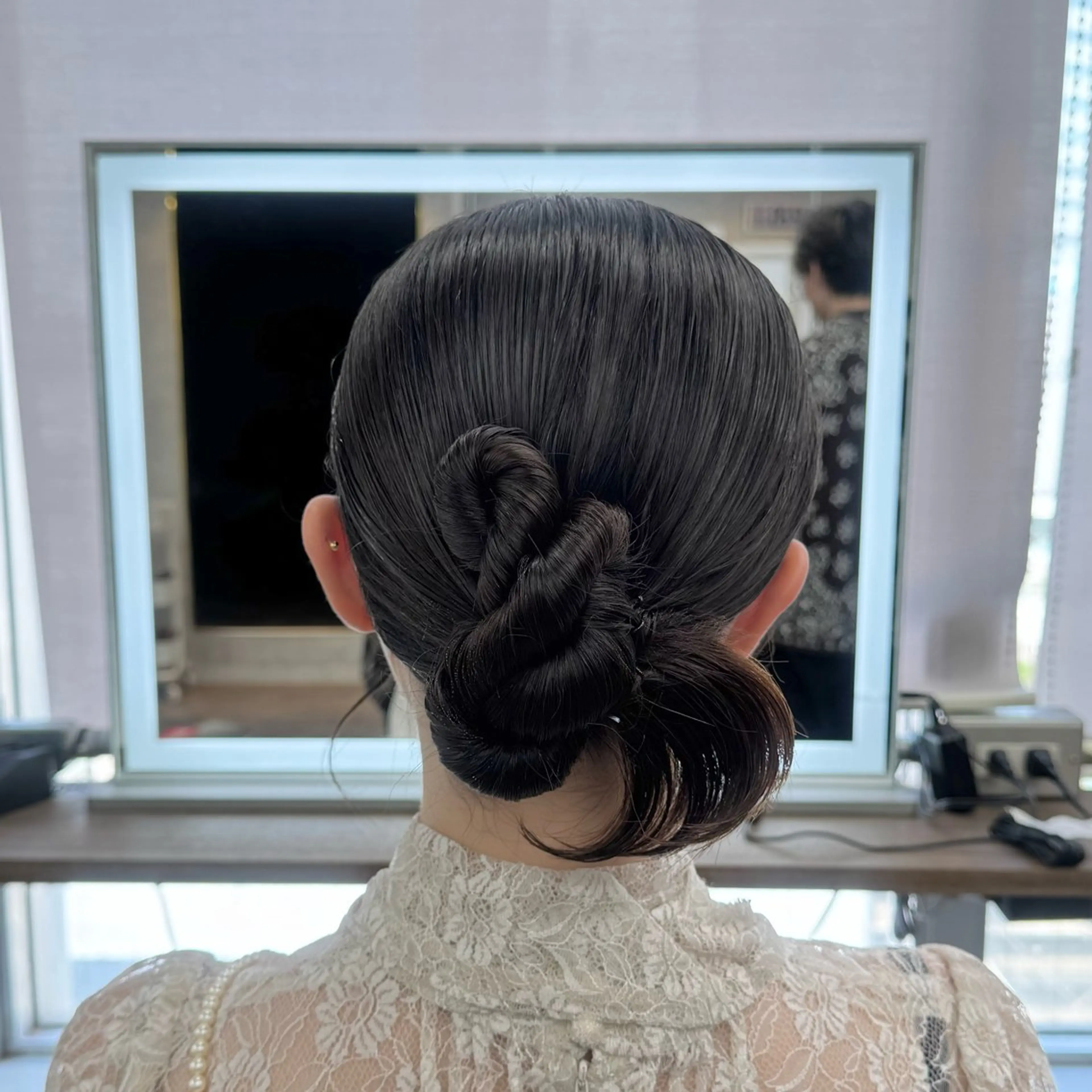 セミロング ヘアアレンジ ヘアセット JUNSHIN🦋 ヘアセット／カラーのヘアスタイル