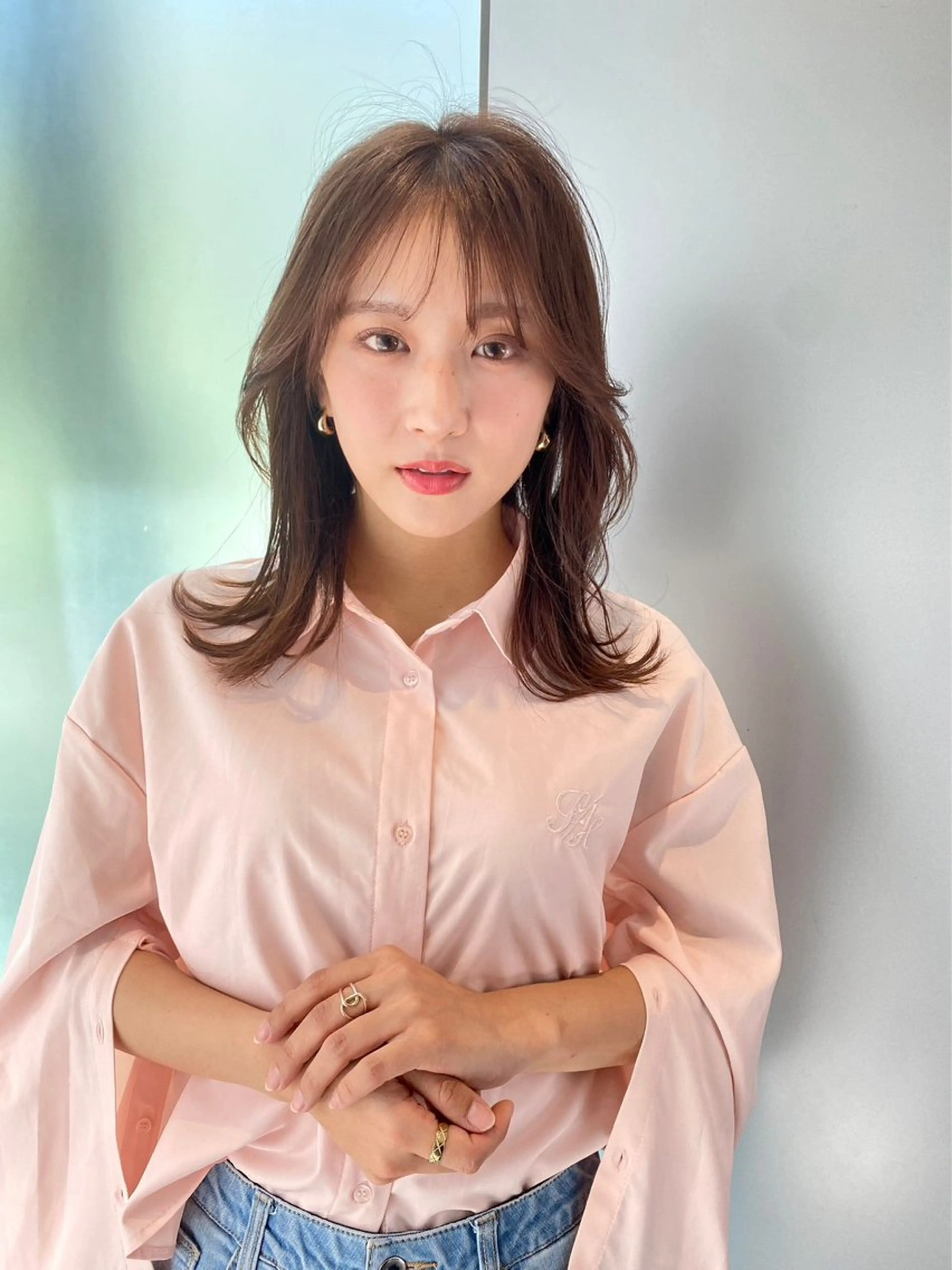 セミロング カラー amble luxe 髪質改善 💕のヘアスタイル