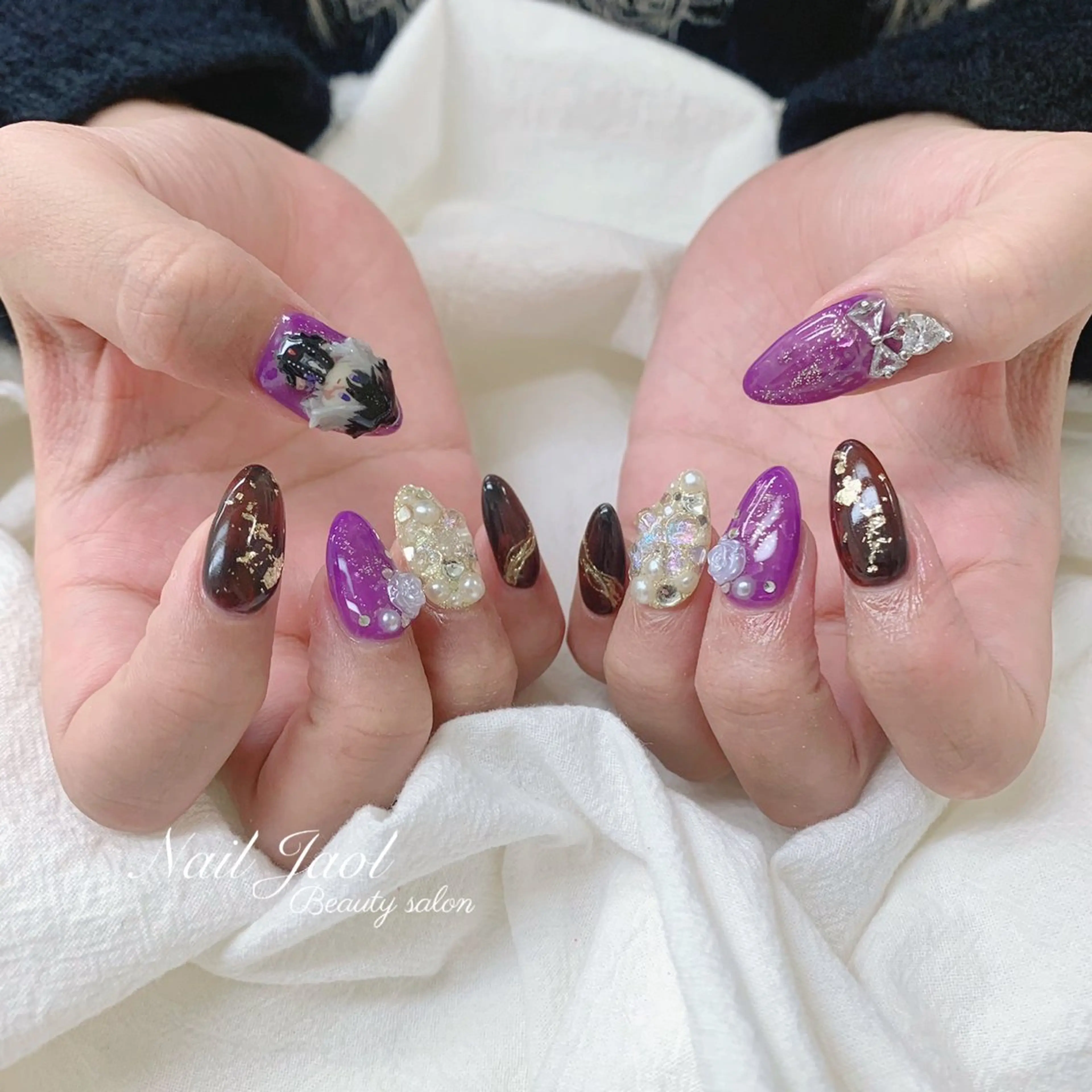 ロング 韓国風ヘア nail jaol池袋店所属・ネイルJaol 池袋のネイルデザイン