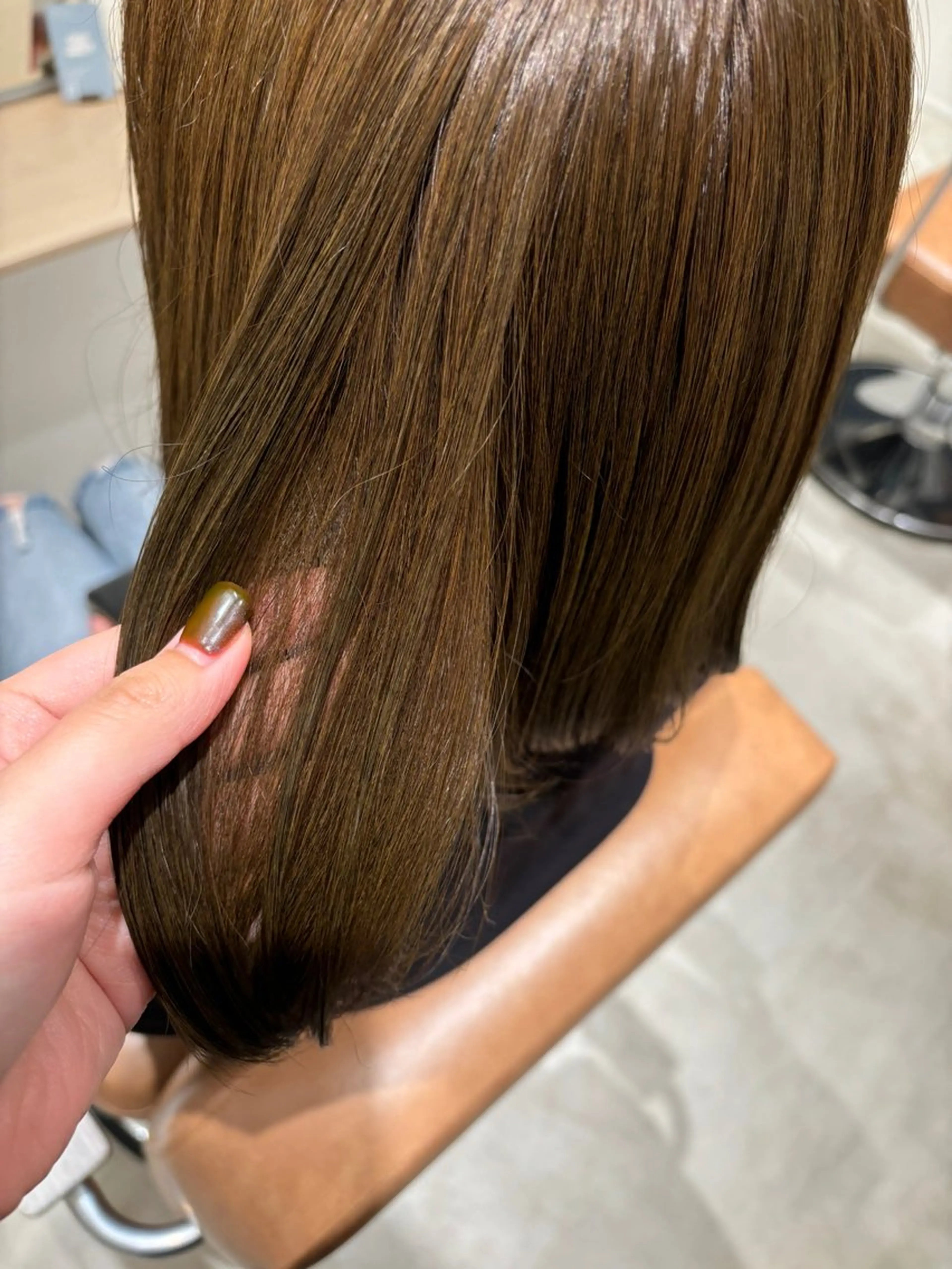 カラー ブラウンカラー オリーブブラウン 大野 佑藍のヘアスタイル
