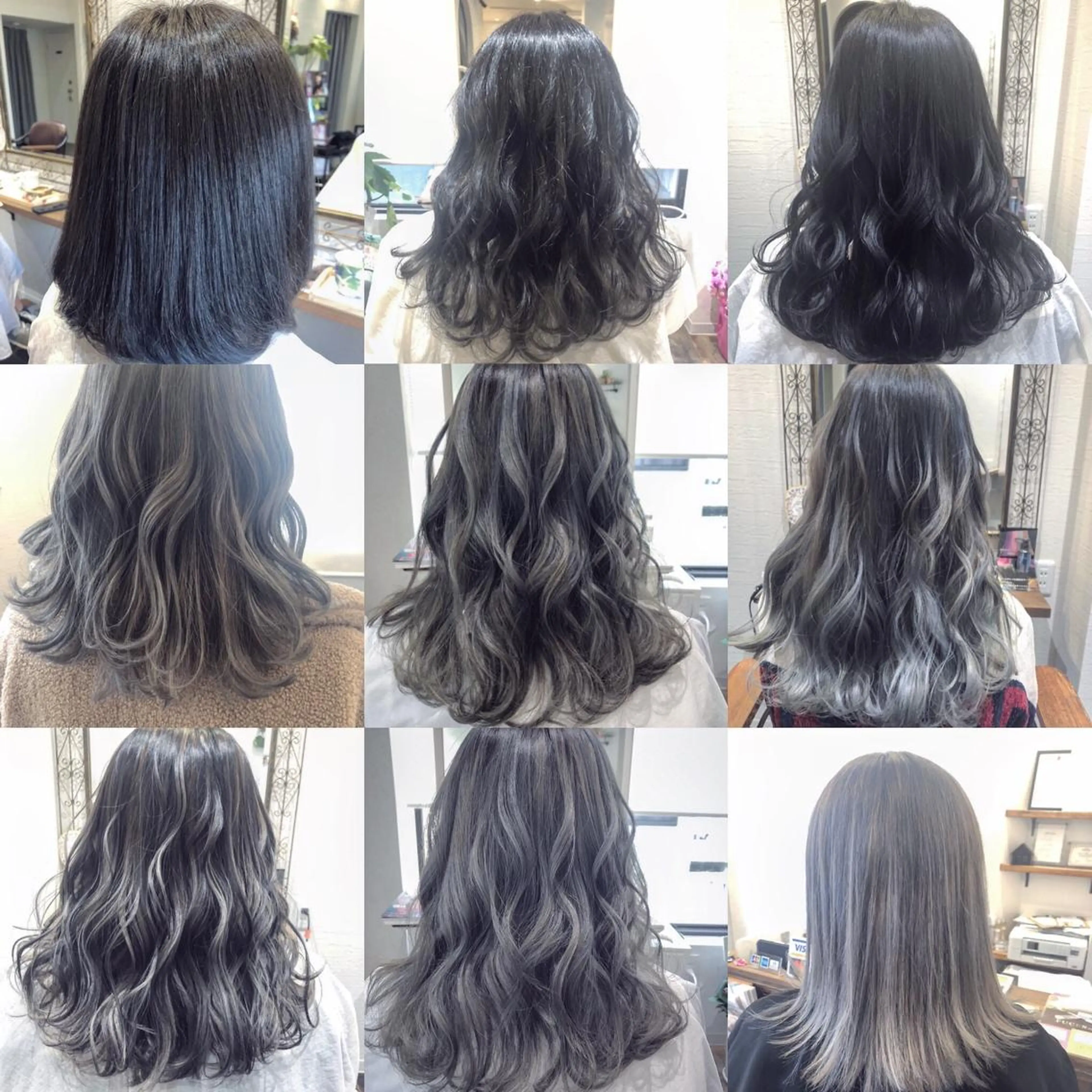 セミロング カラー グレージュ 皆巳 達郎のヘアスタイル